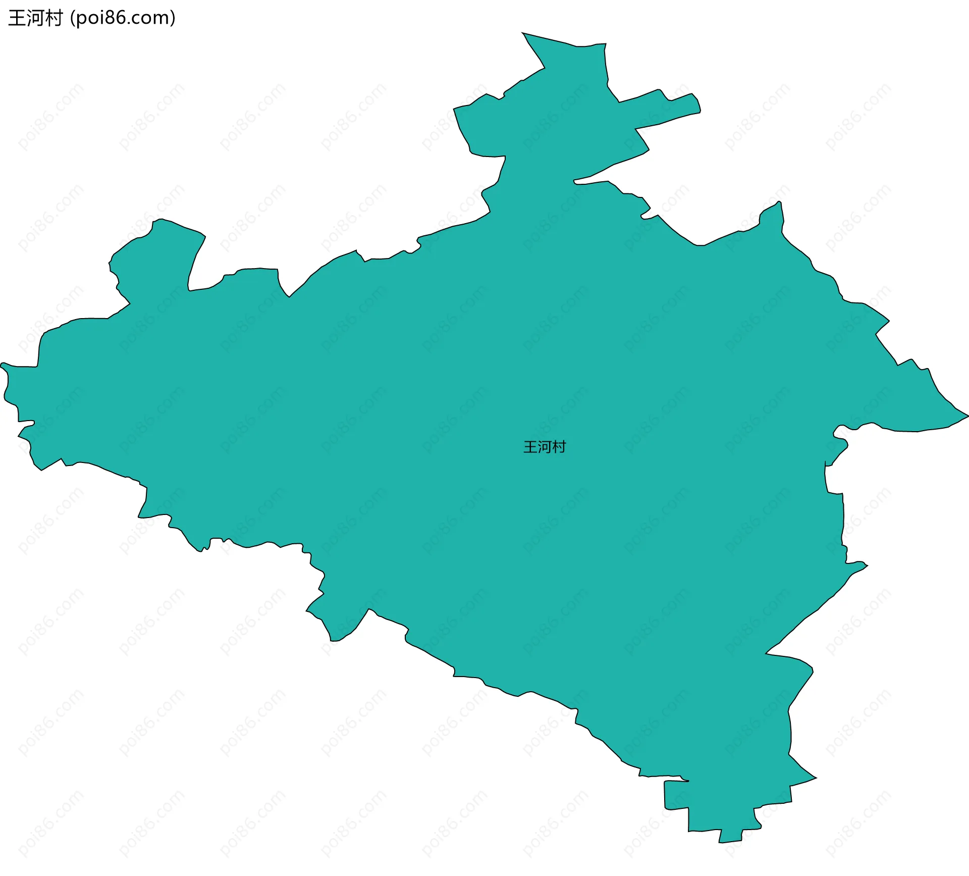 王河村边界地图