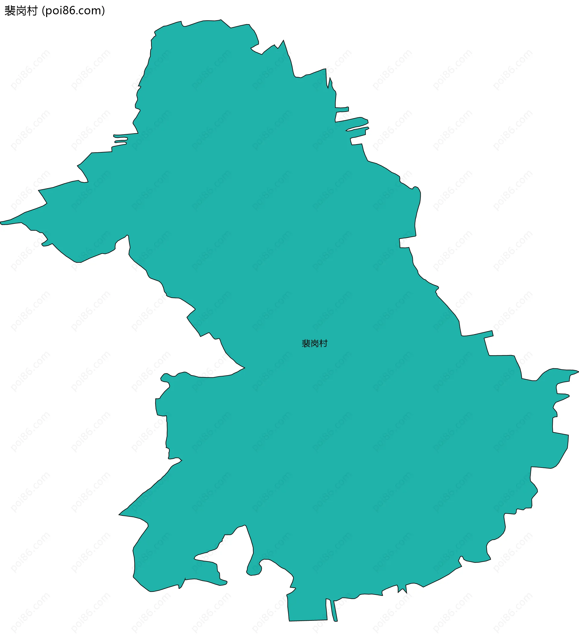 裴岗村边界地图