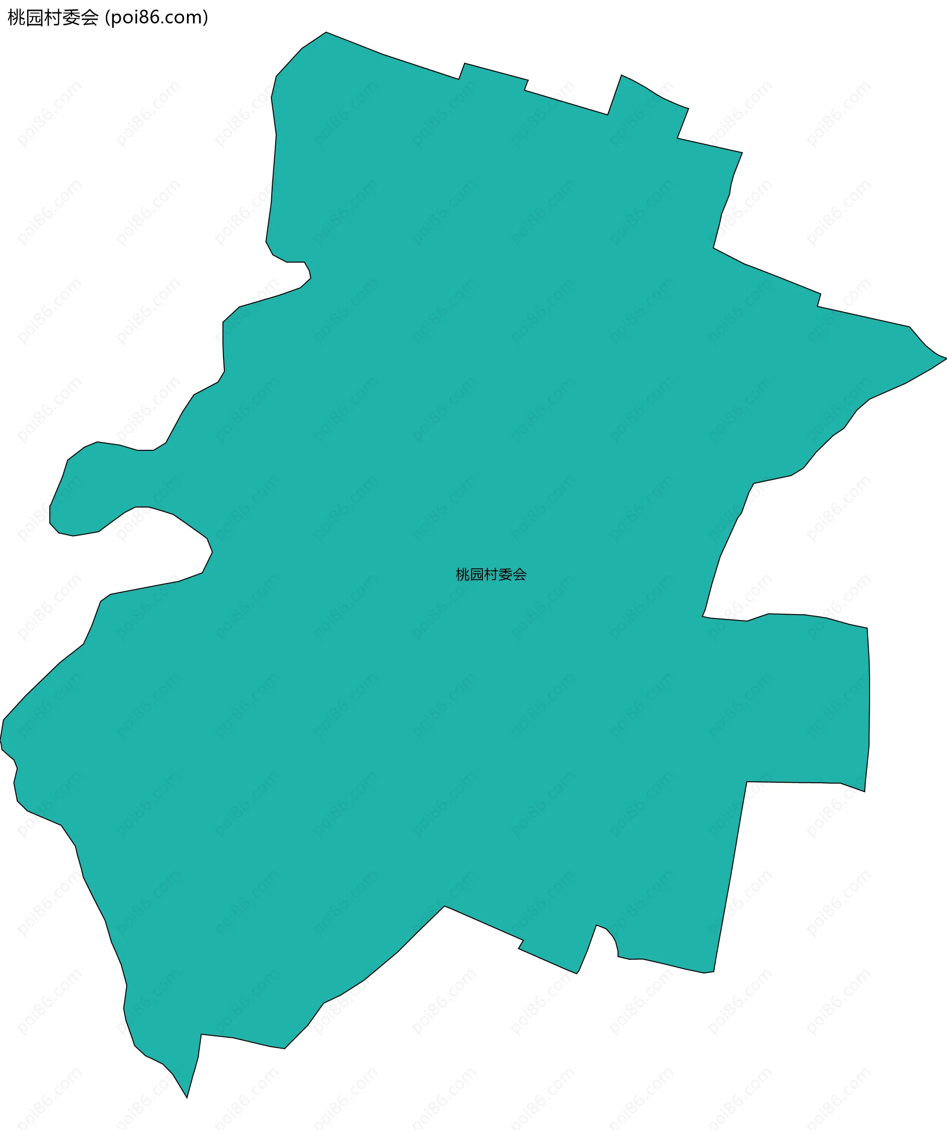 桃园村委会边界地图