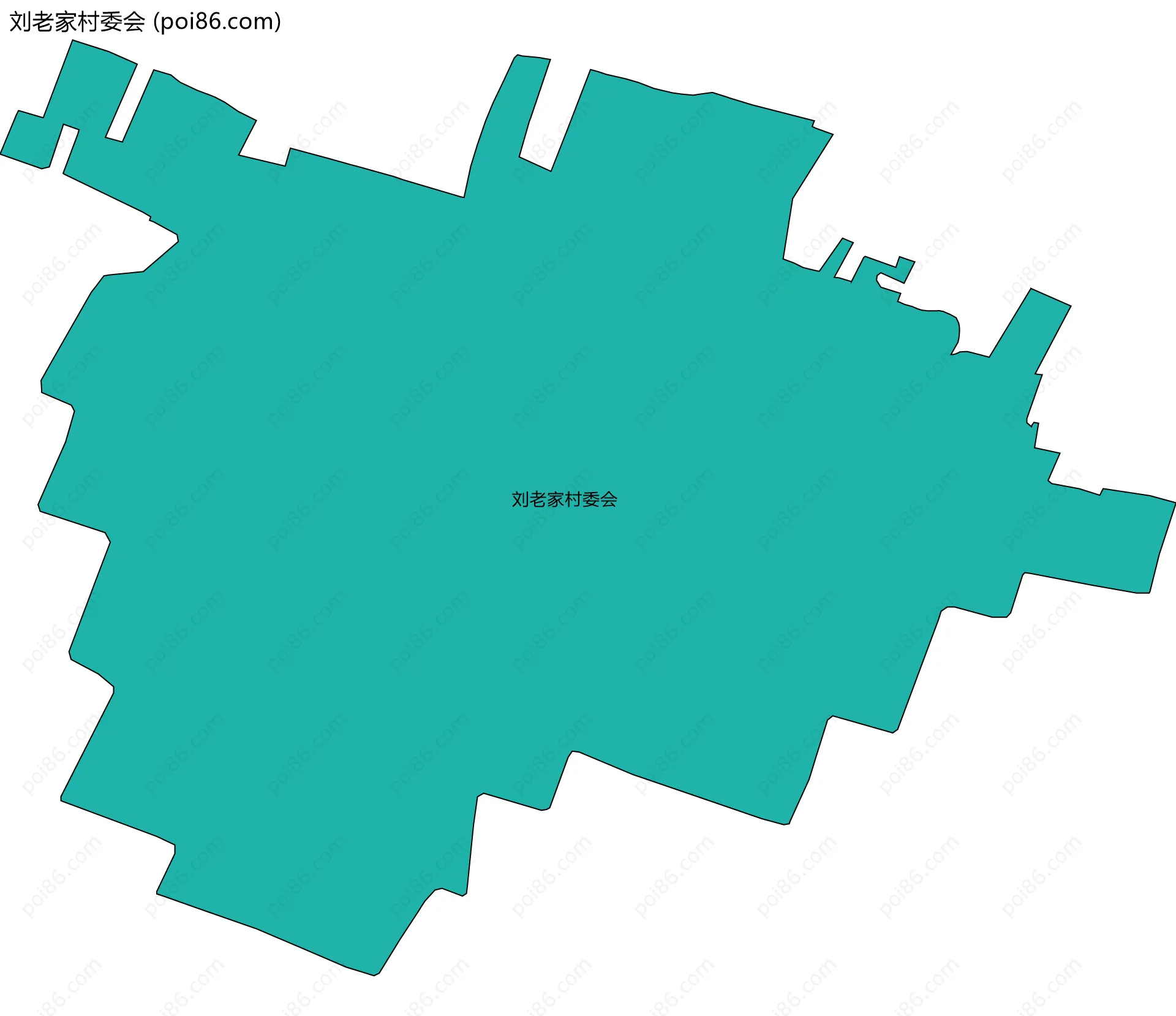 刘老家村委会边界地图