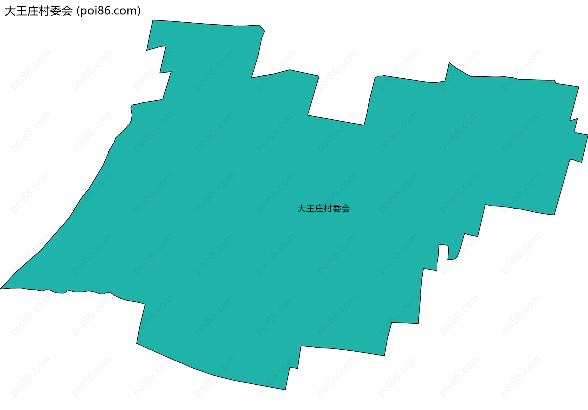 大王庄村委会边界地图