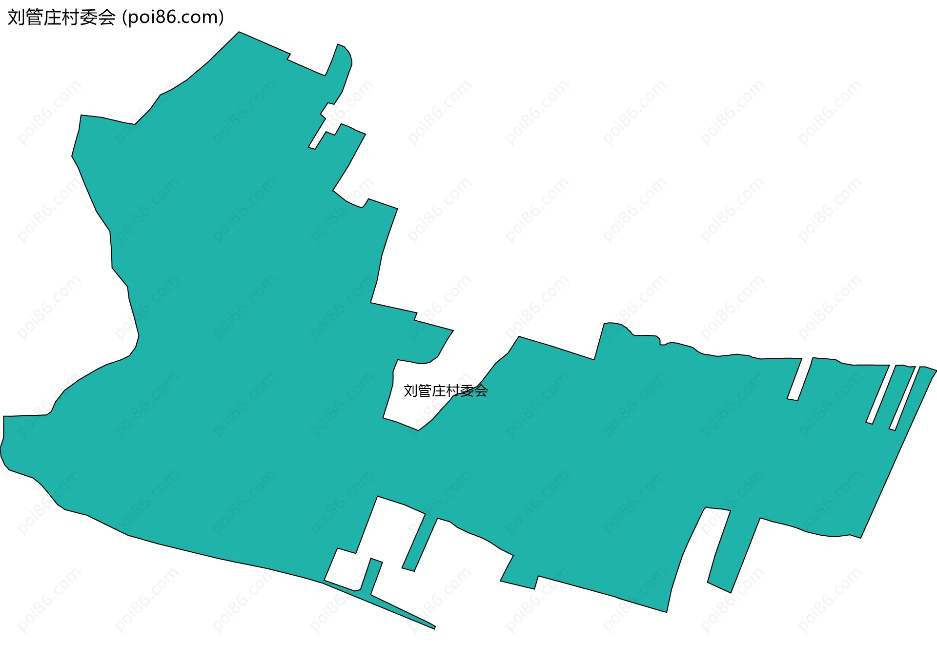 刘管庄村委会边界地图