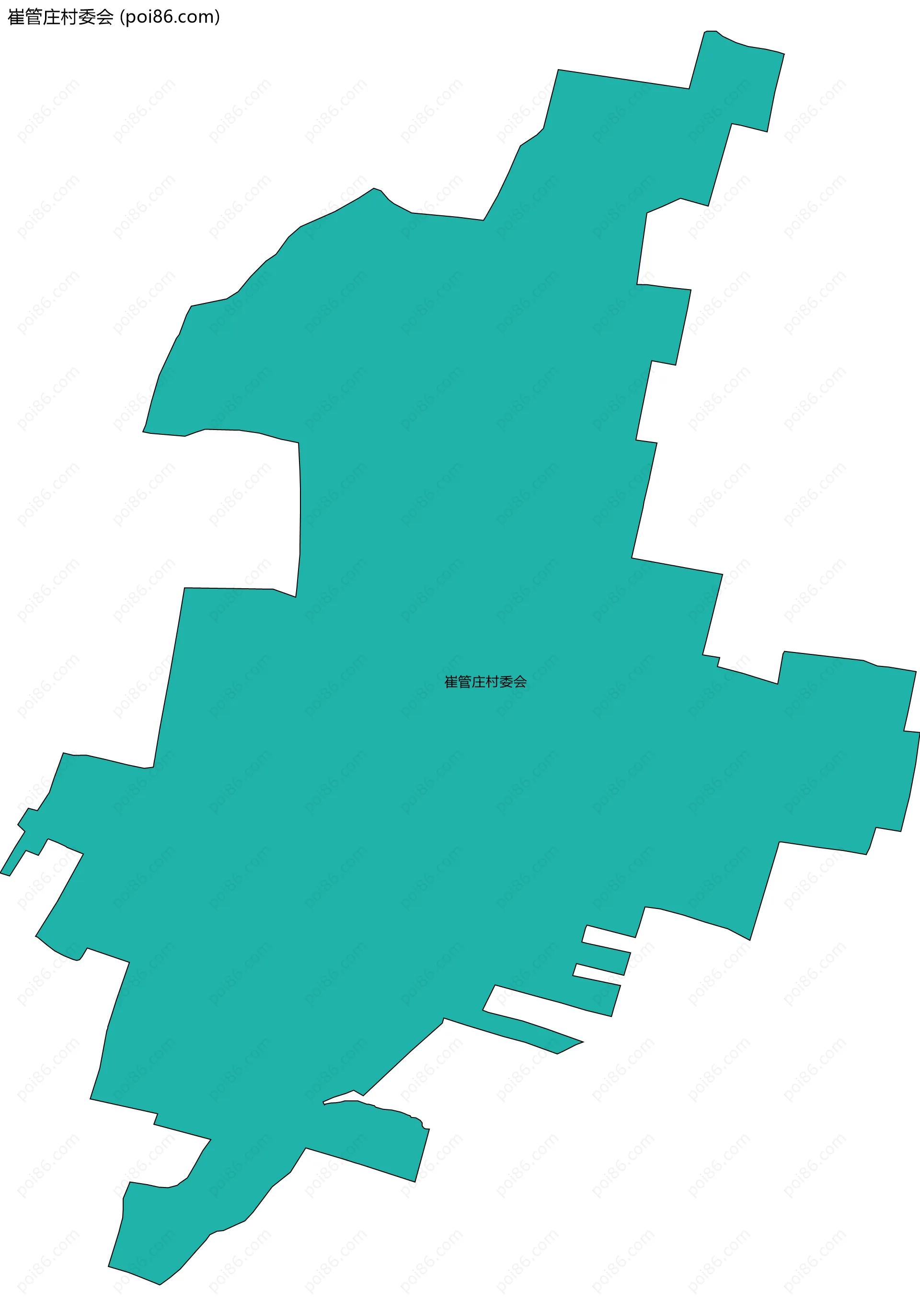 崔管庄村委会边界地图