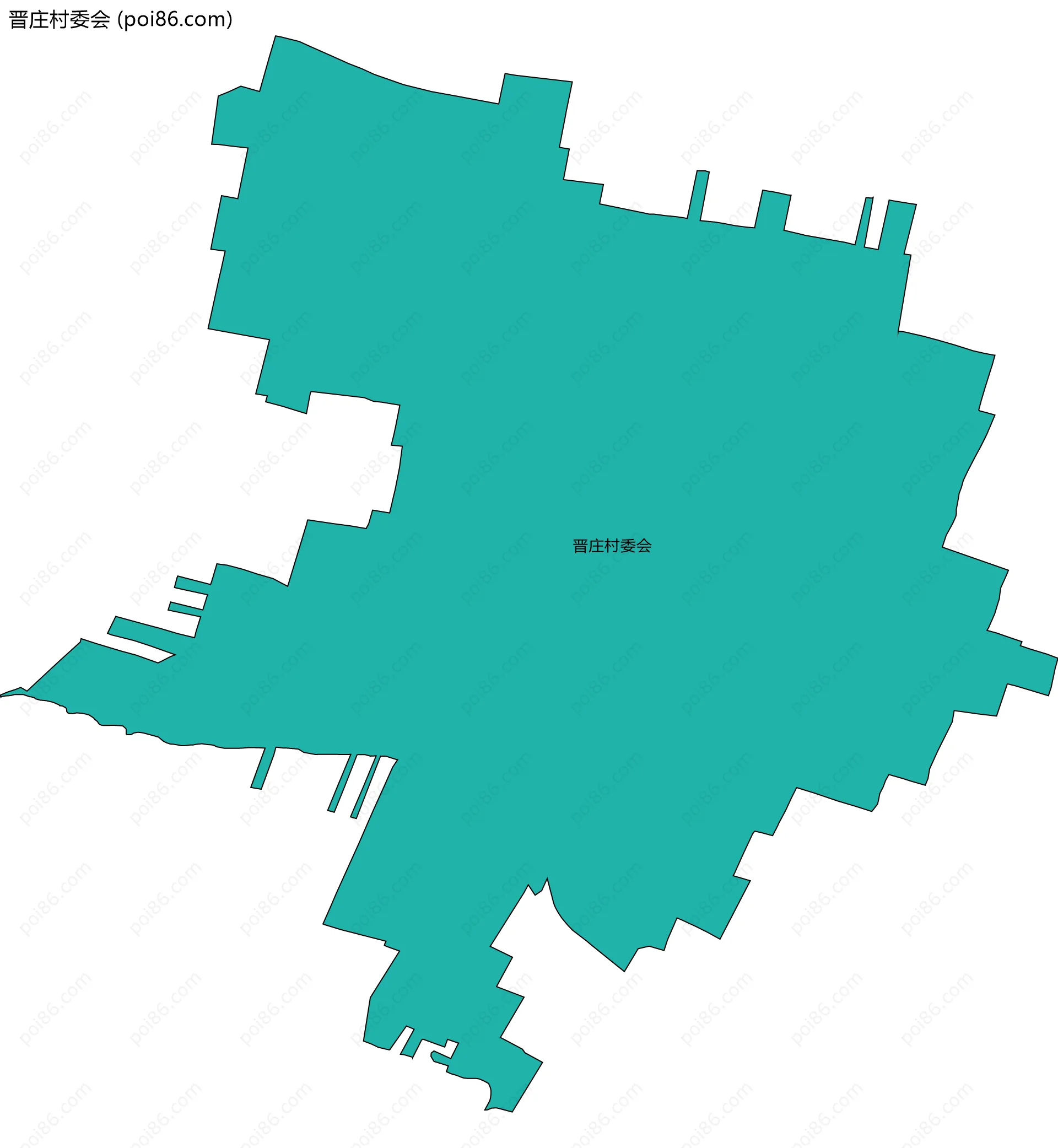 晋庄村委会边界地图