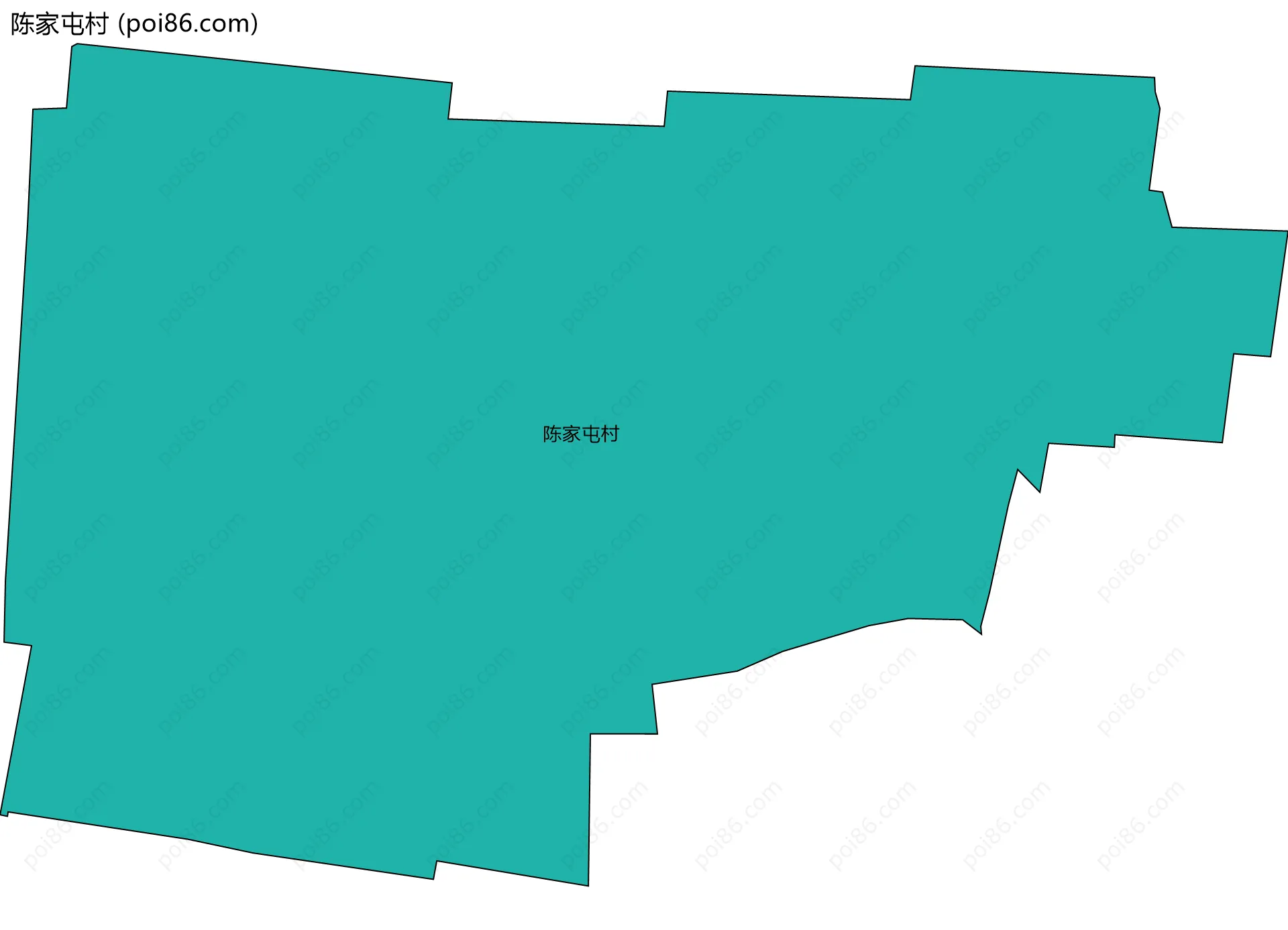 陈家屯村边界地图