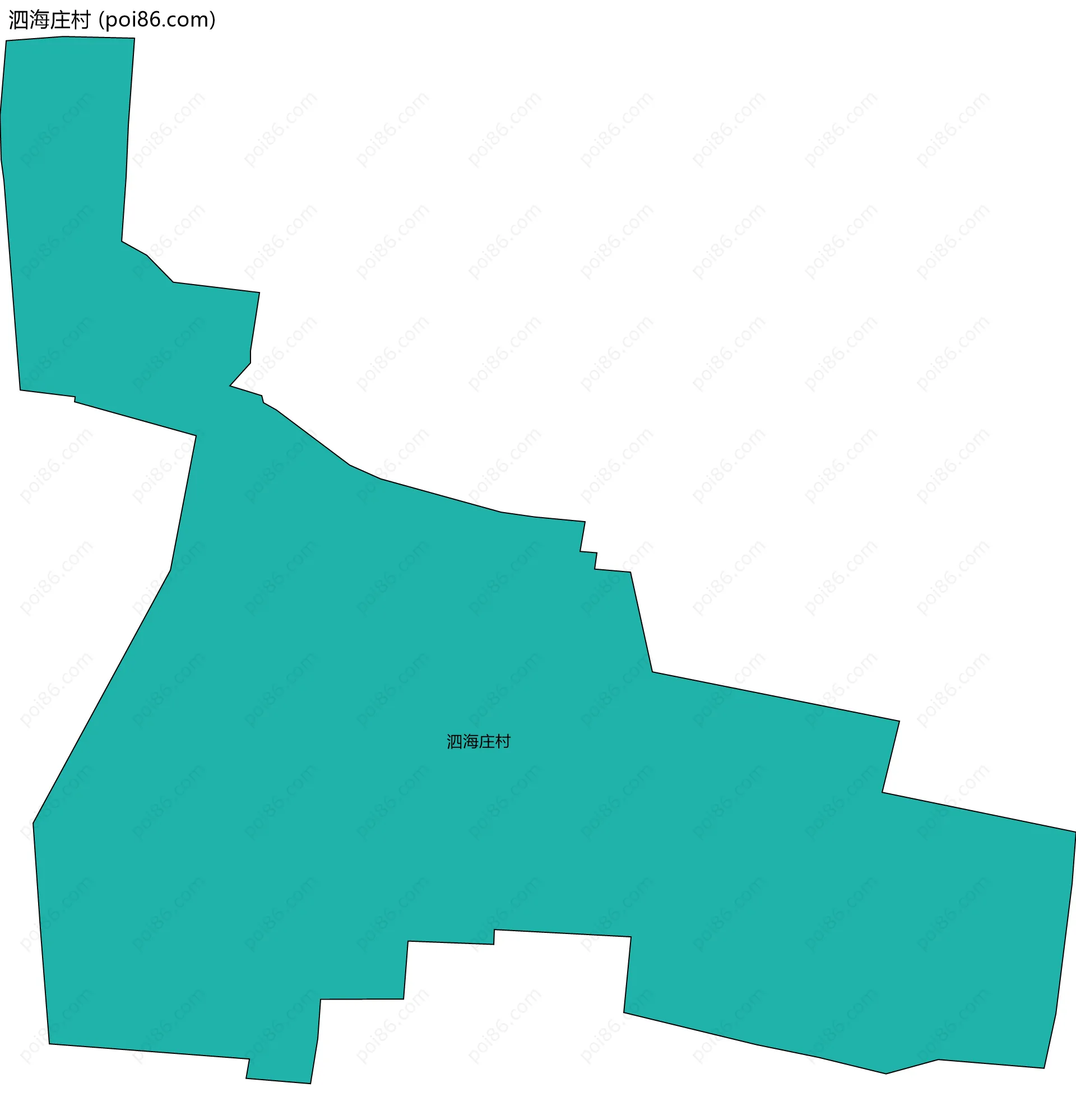 泗海庄村边界地图