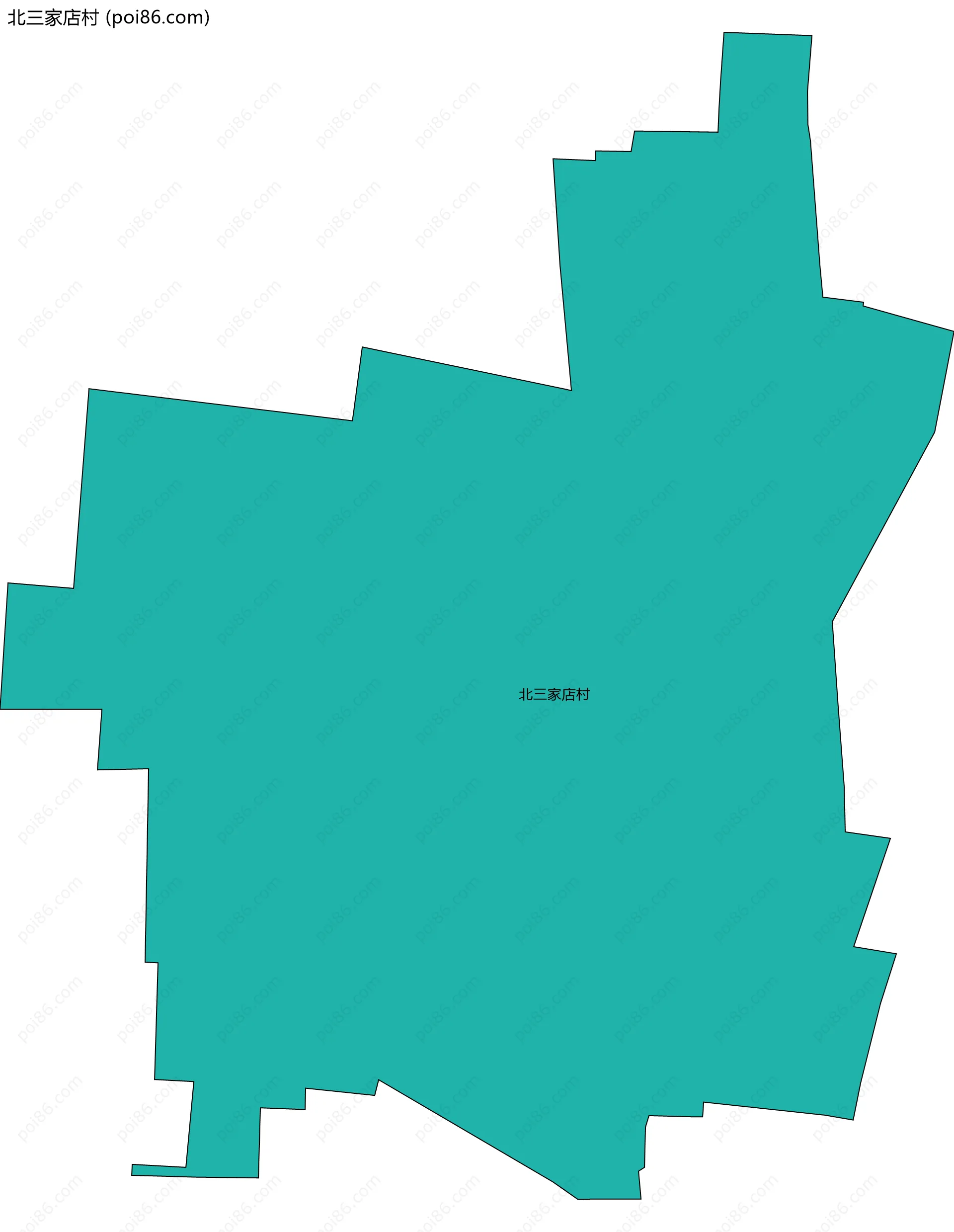 北三家店村边界地图