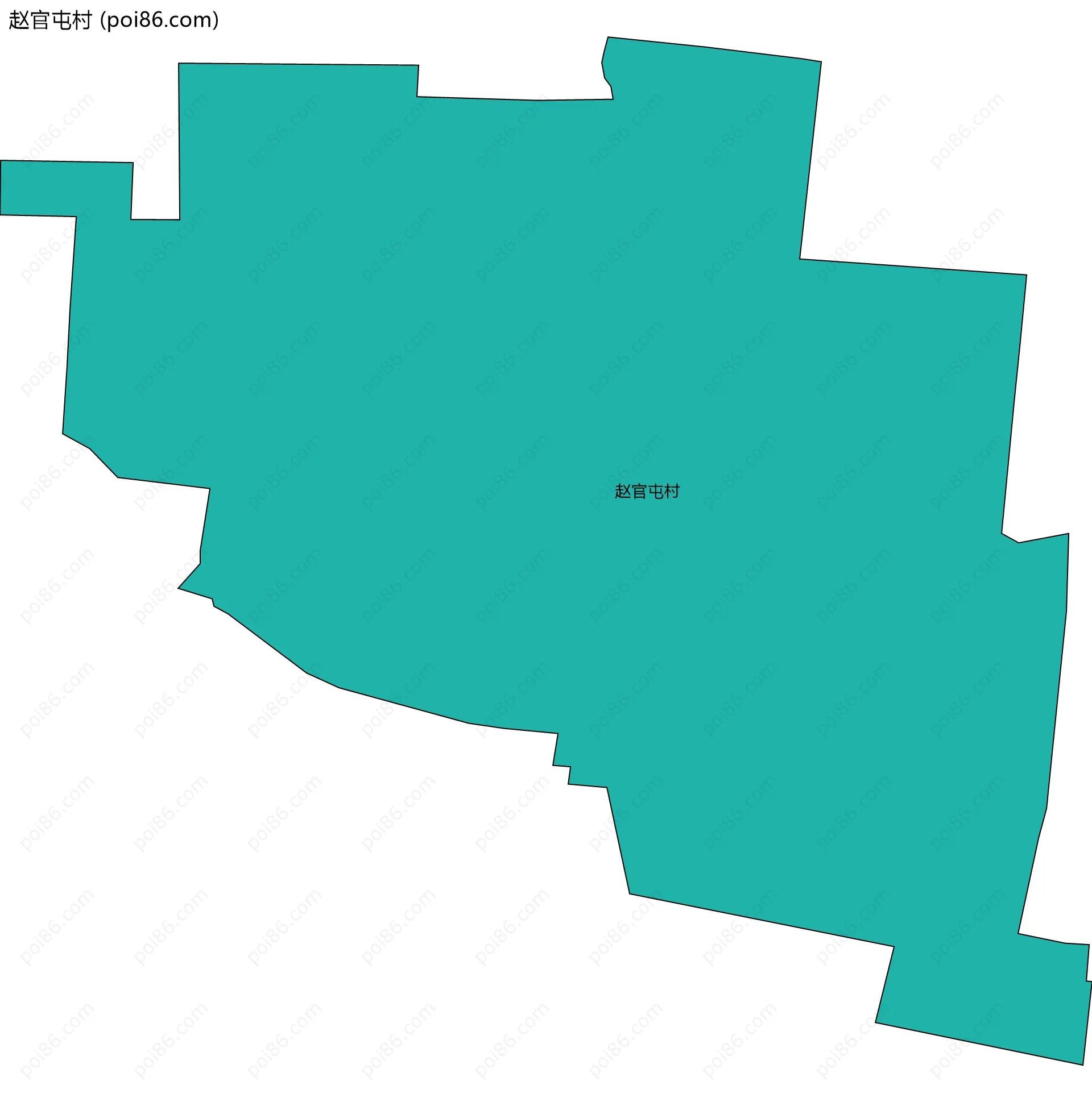 赵官屯村边界地图
