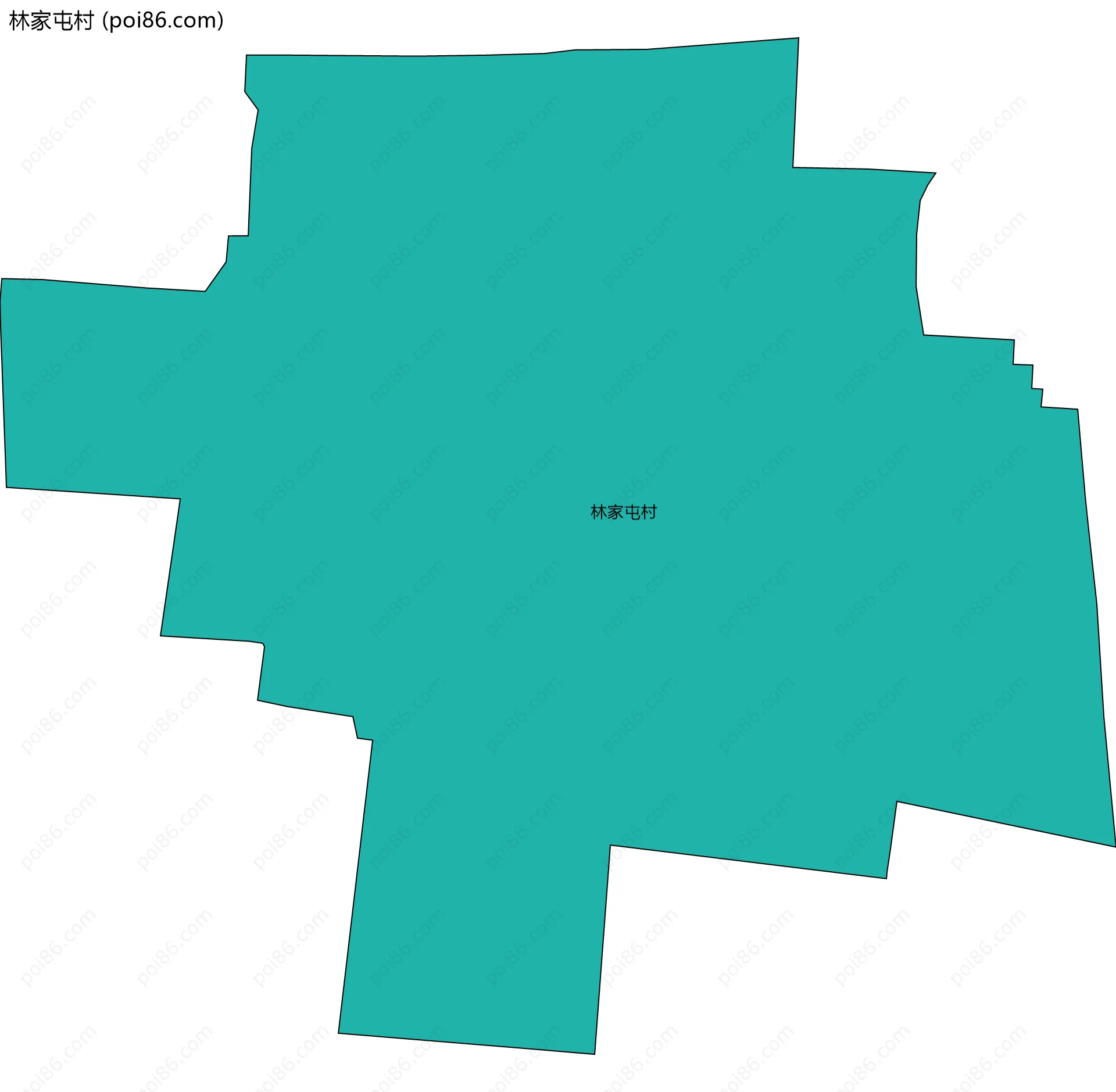 林家屯村边界地图