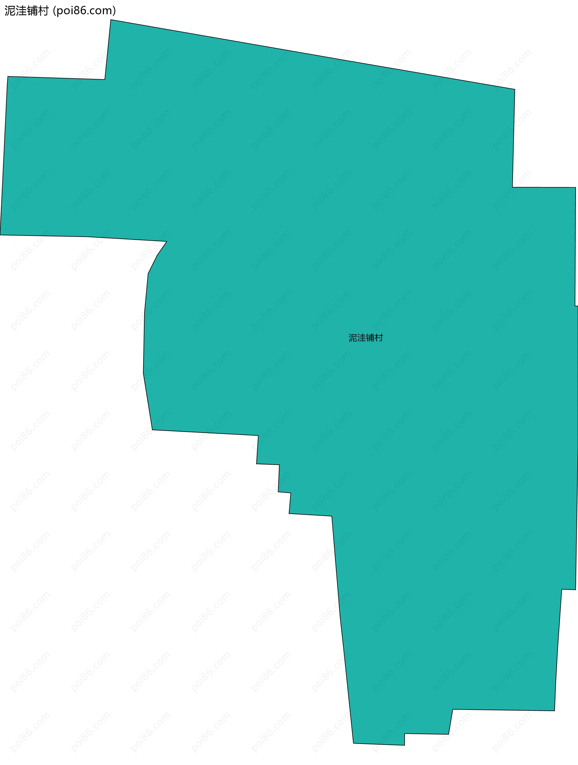 泥洼铺村边界地图