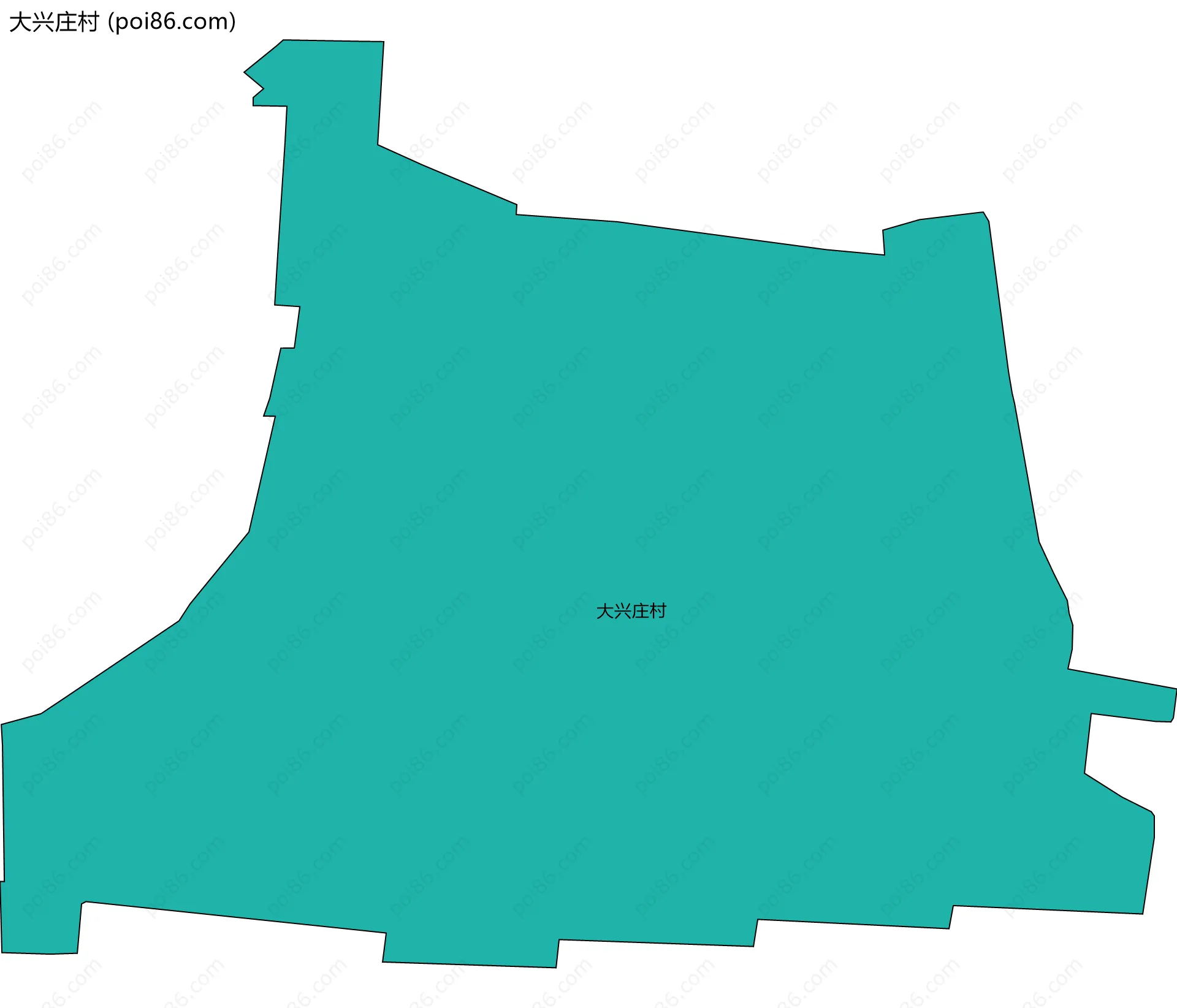 大兴庄村边界地图