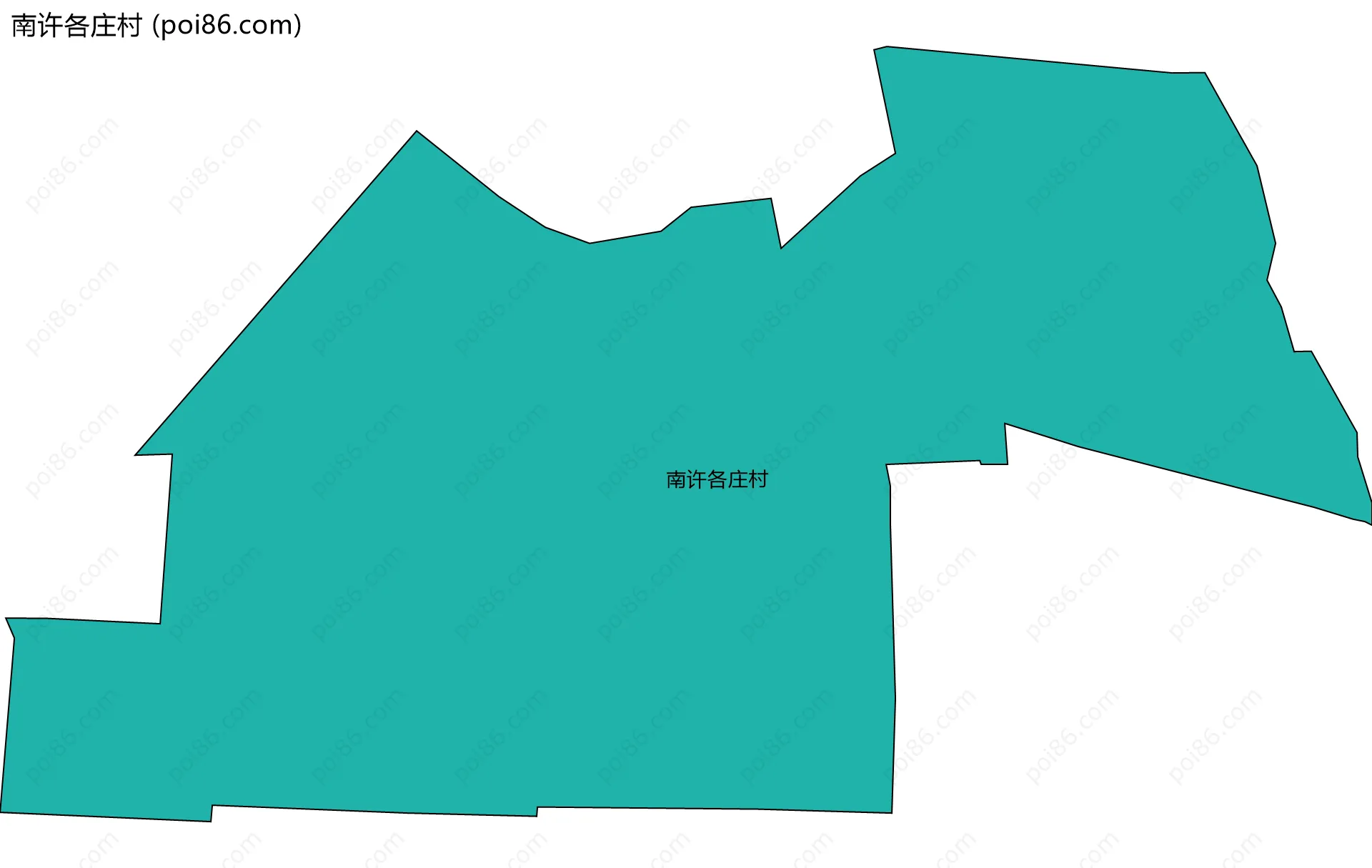 南许各庄村边界地图