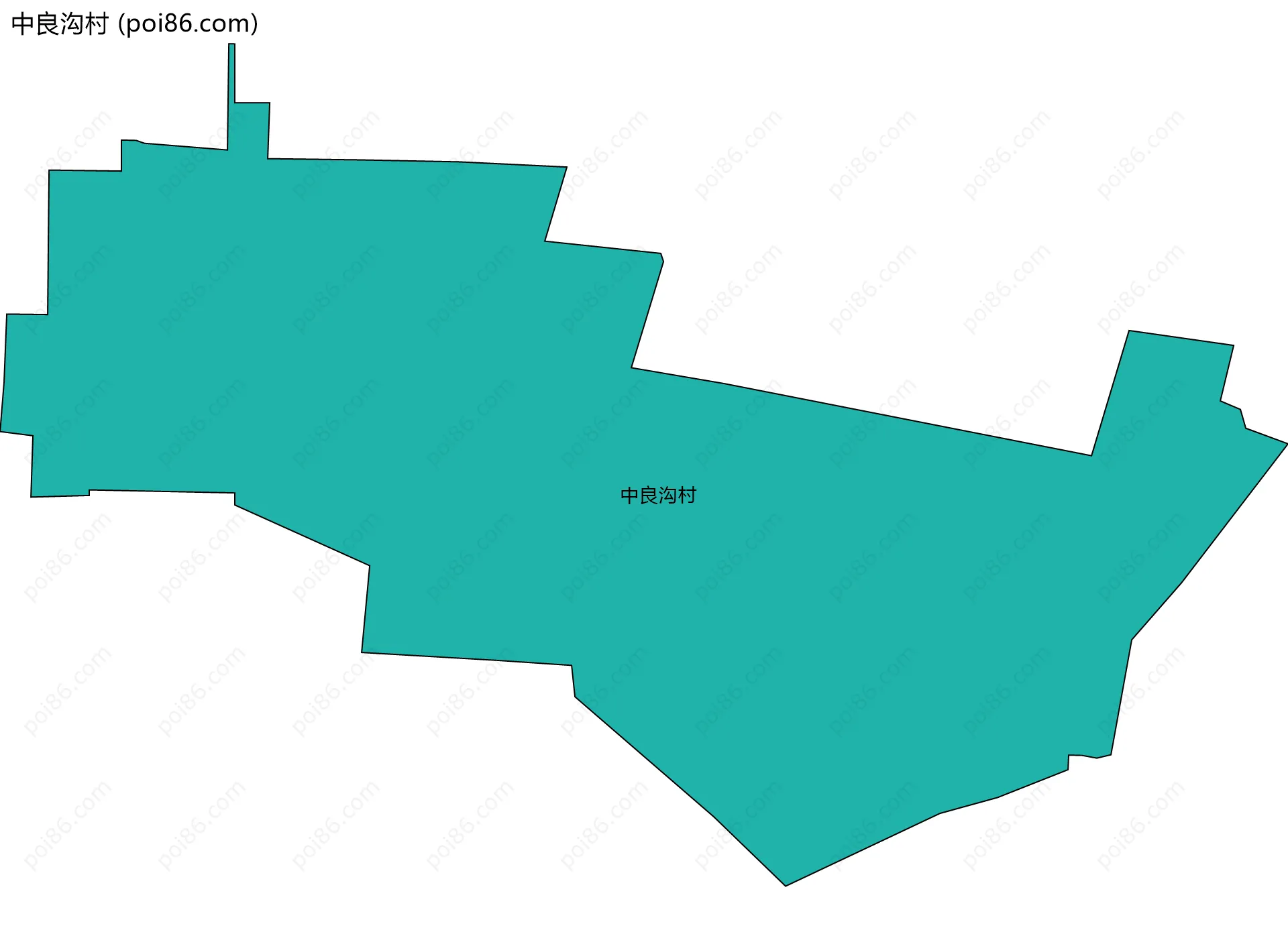 中良沟村边界地图