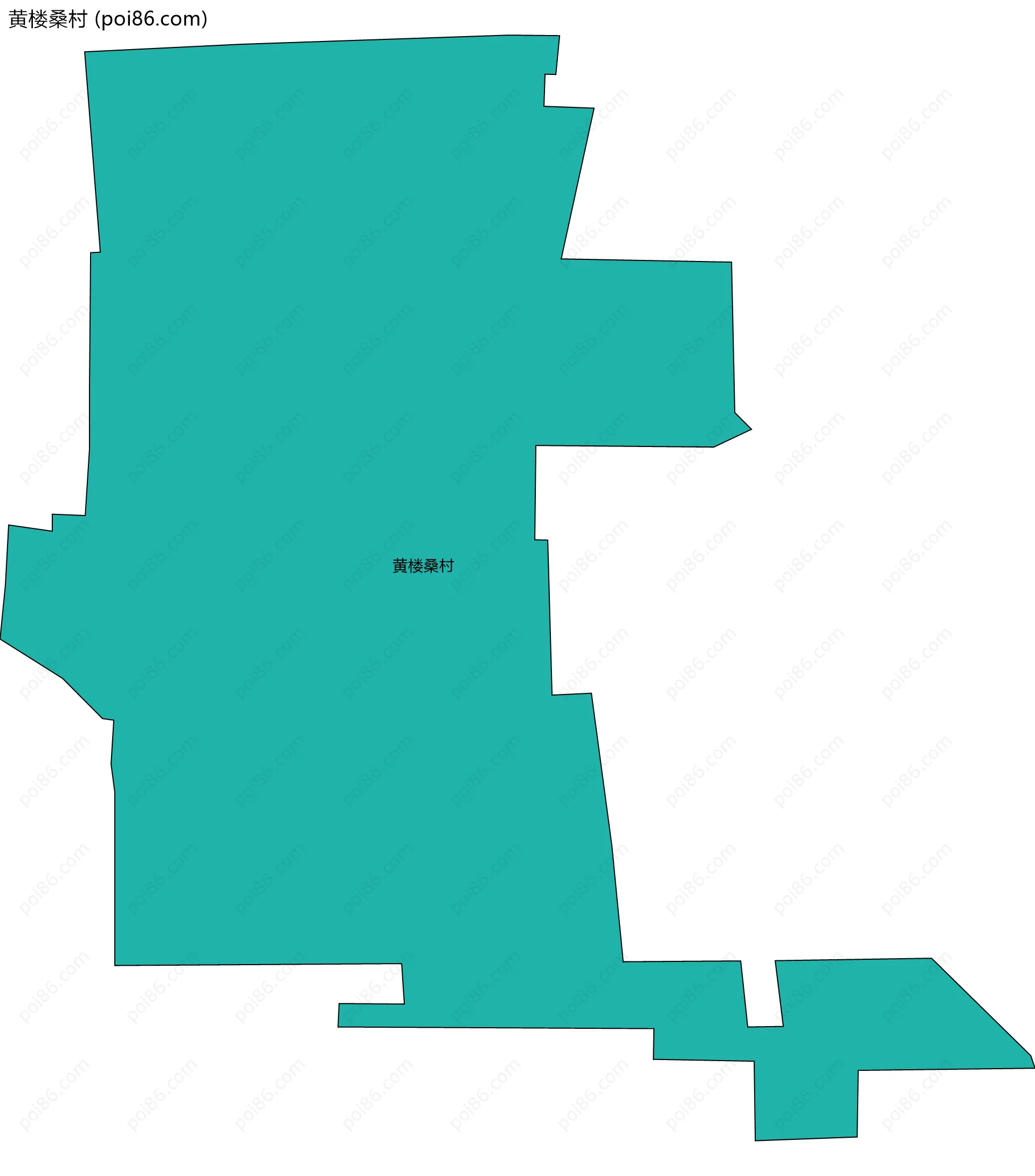 黄楼桑村边界地图