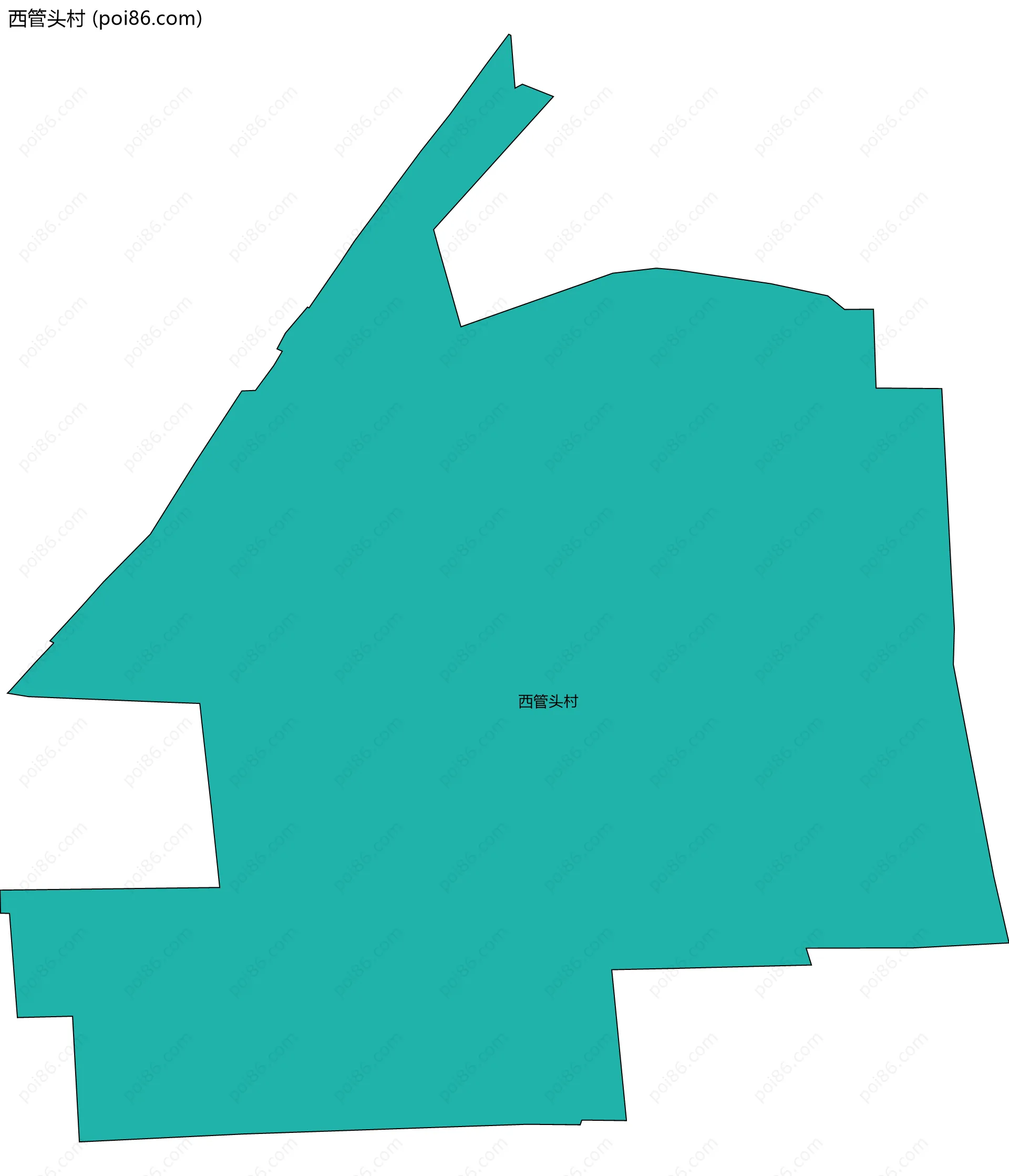 西管头村边界地图