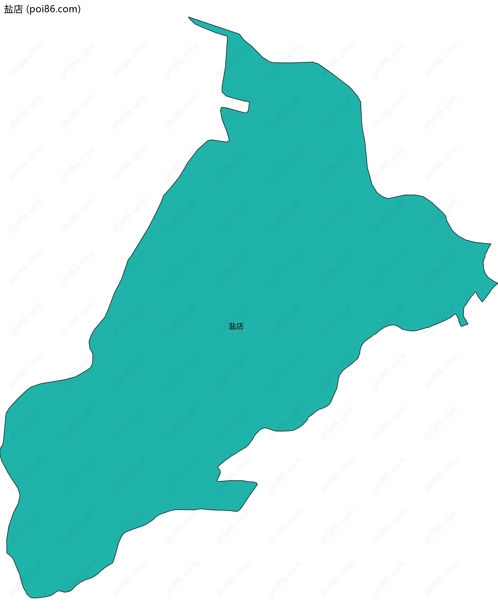 盐店边界地图
