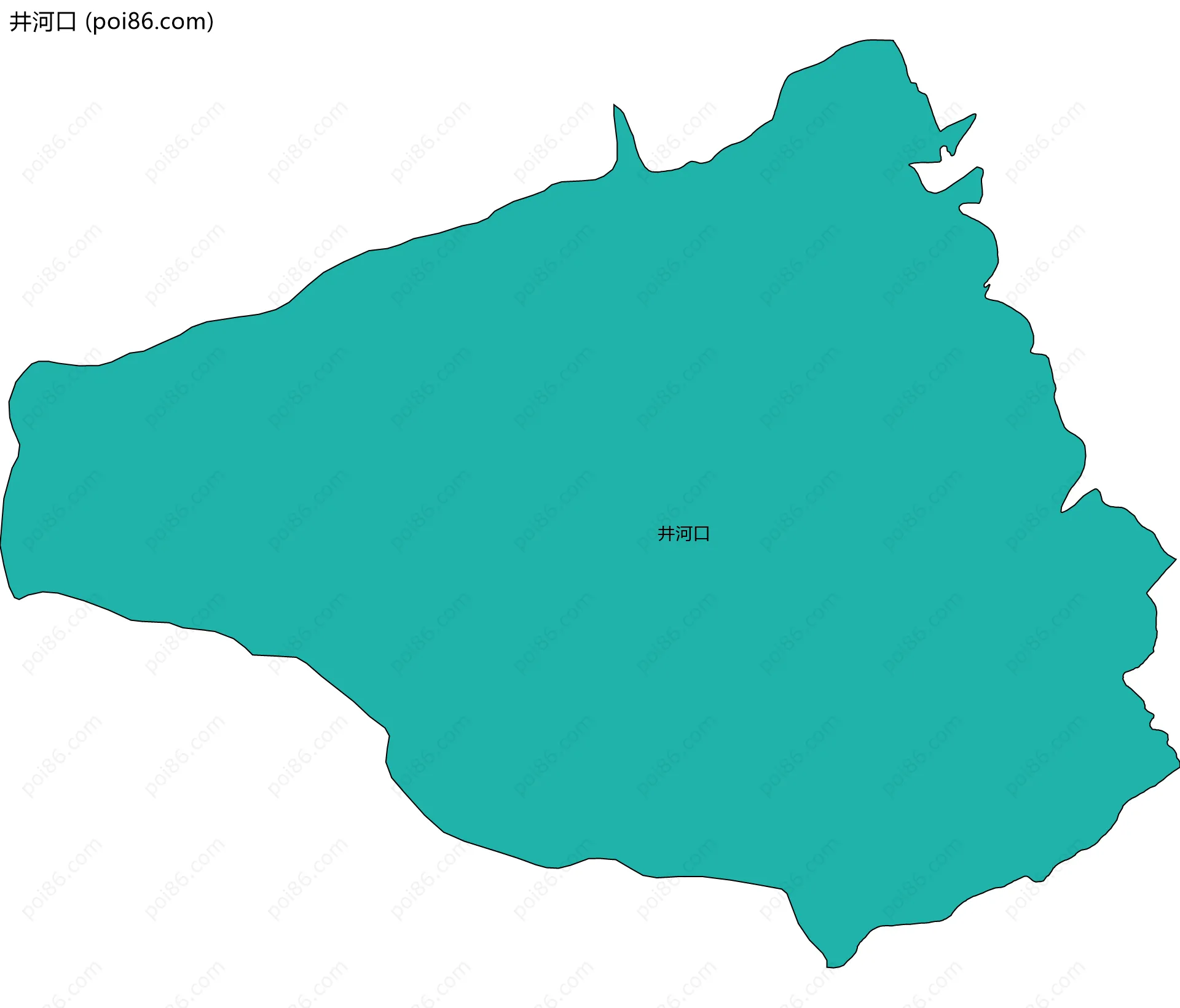 井河口边界地图