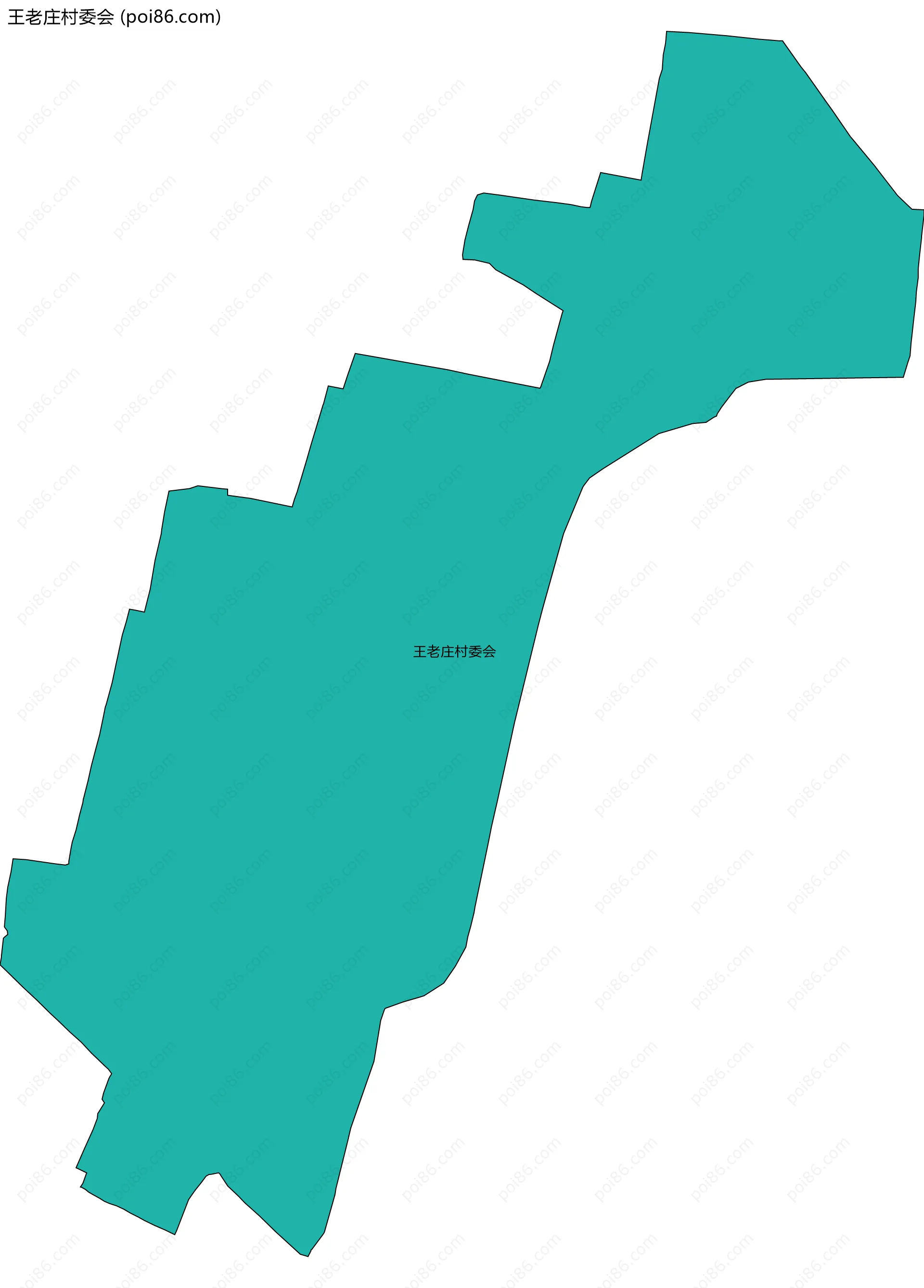 王老庄村委会边界地图