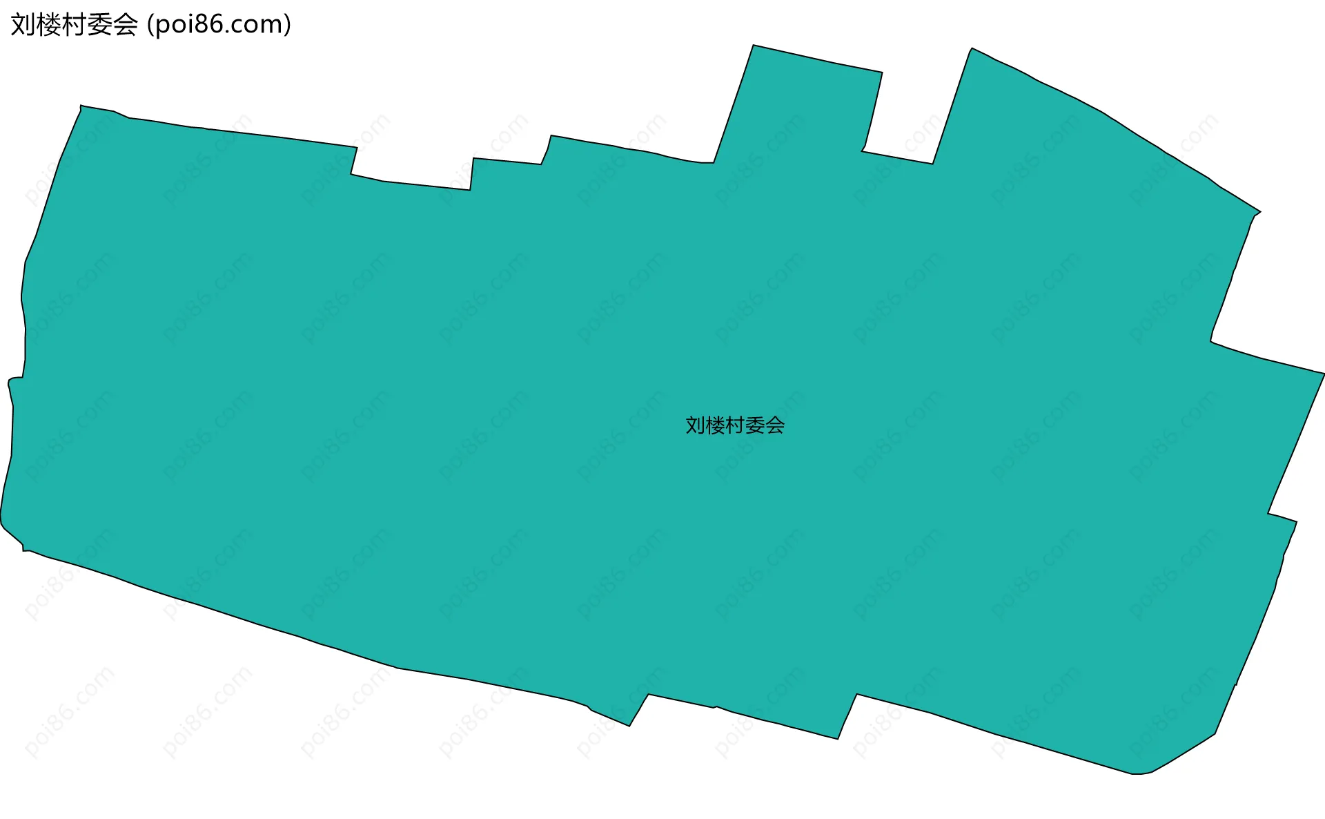 刘楼村委会边界地图