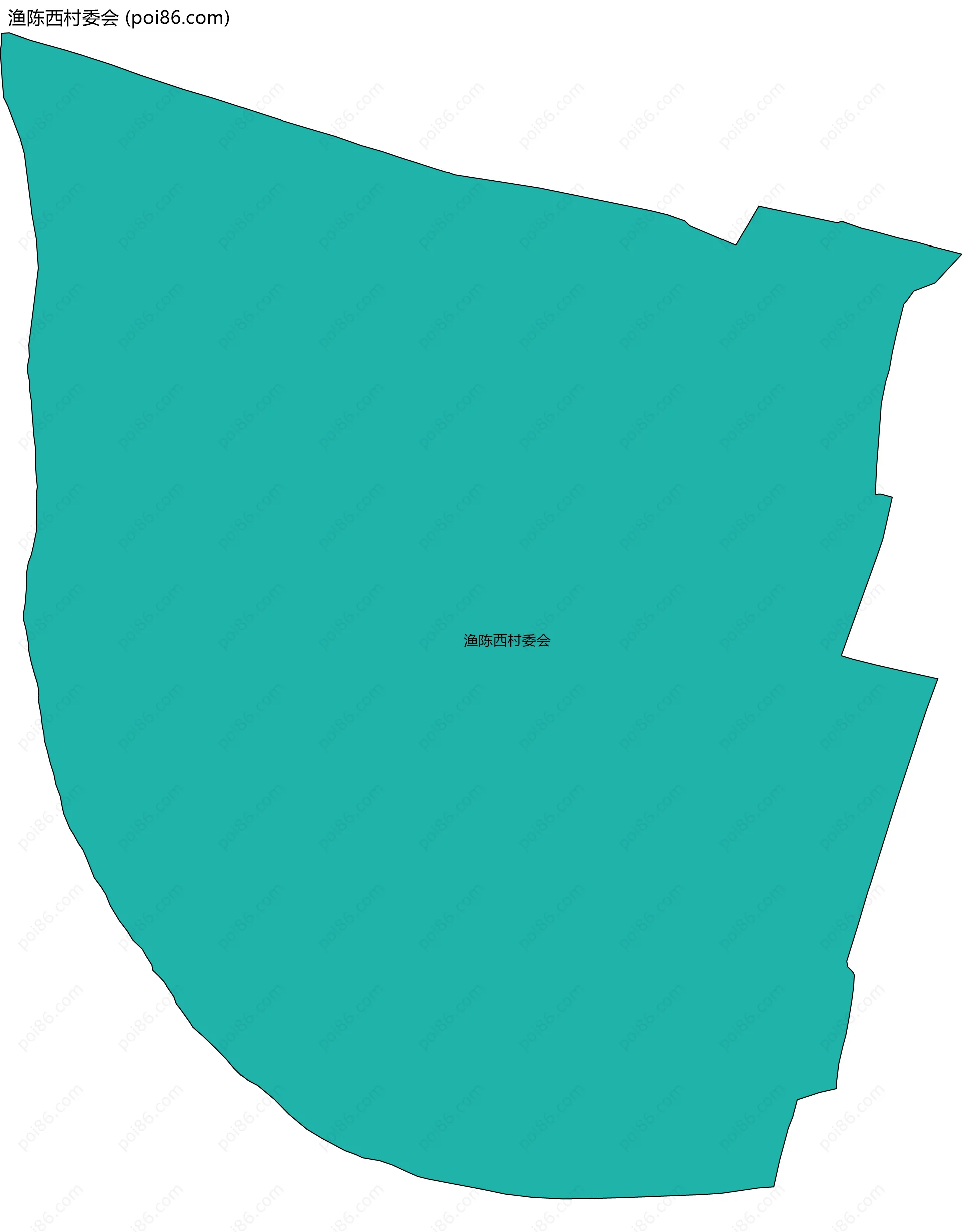渔陈西村委会边界地图
