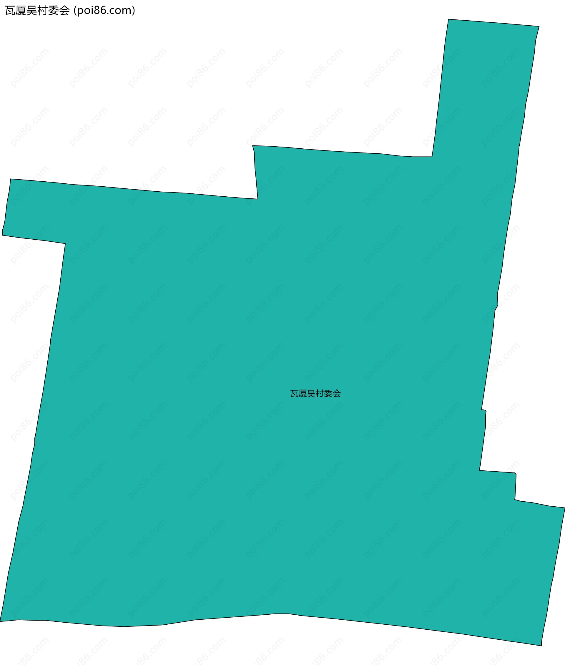 瓦厦吴村委会边界地图