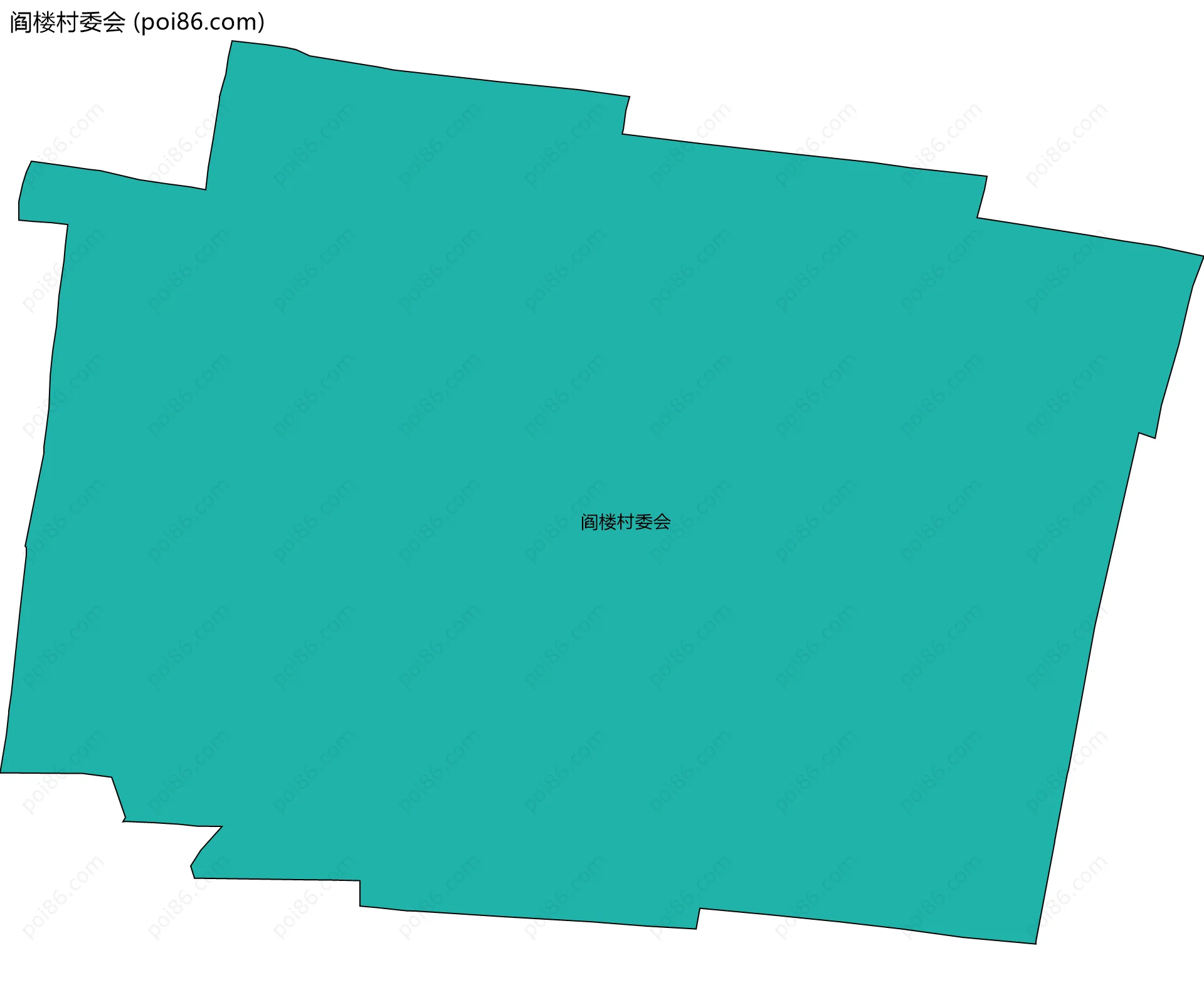 阎楼村委会边界地图
