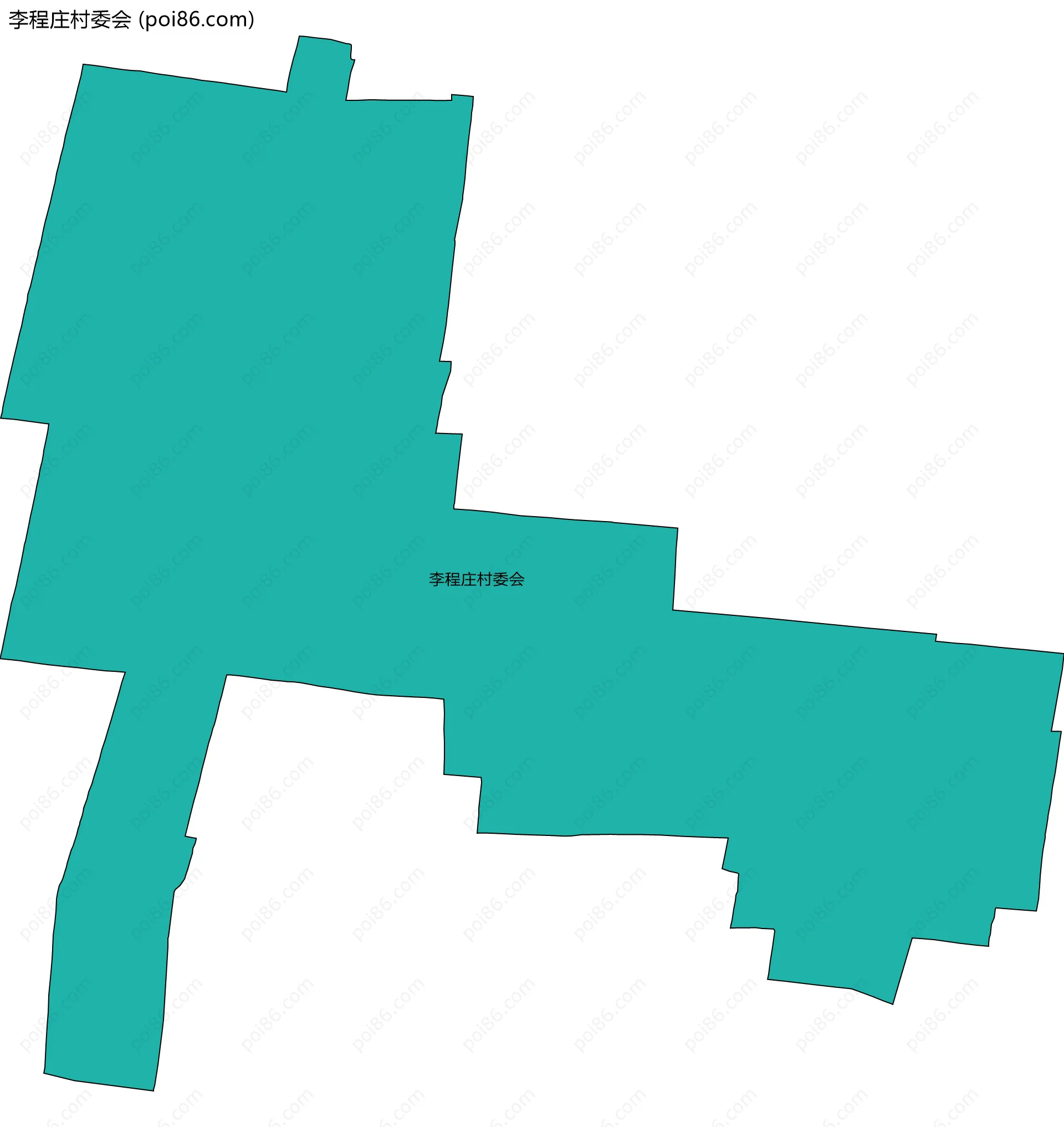 李程庄村委会边界地图