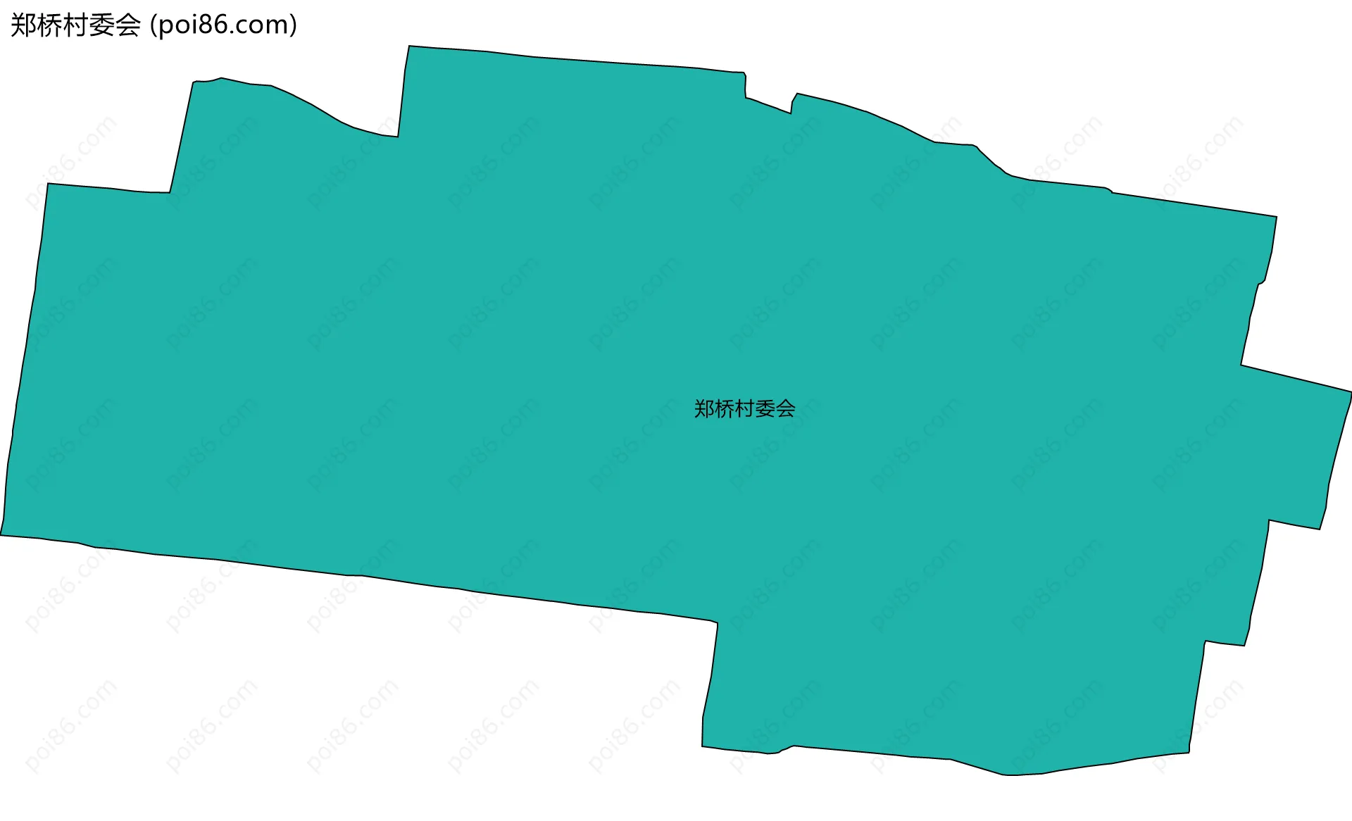 郑桥村委会边界地图