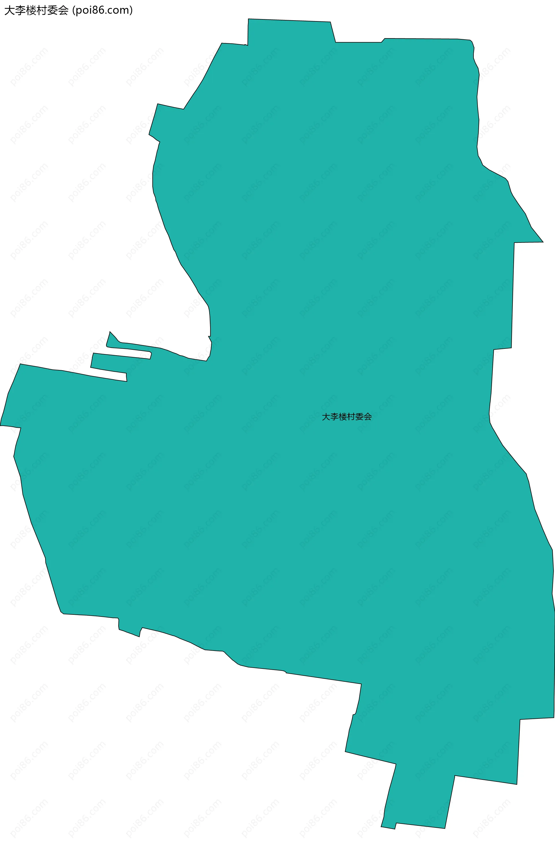 大李楼村委会边界地图