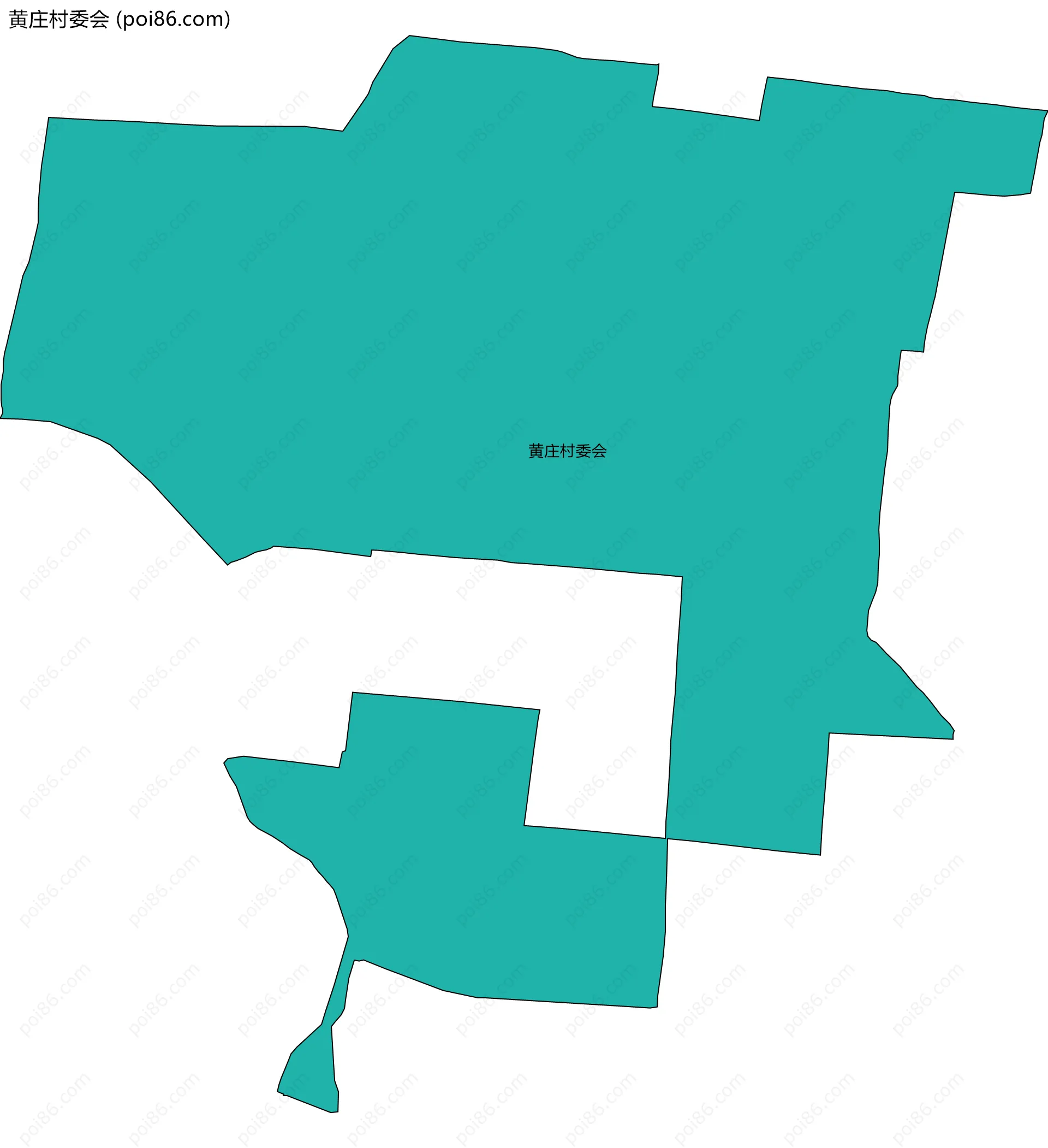黄庄村委会边界地图