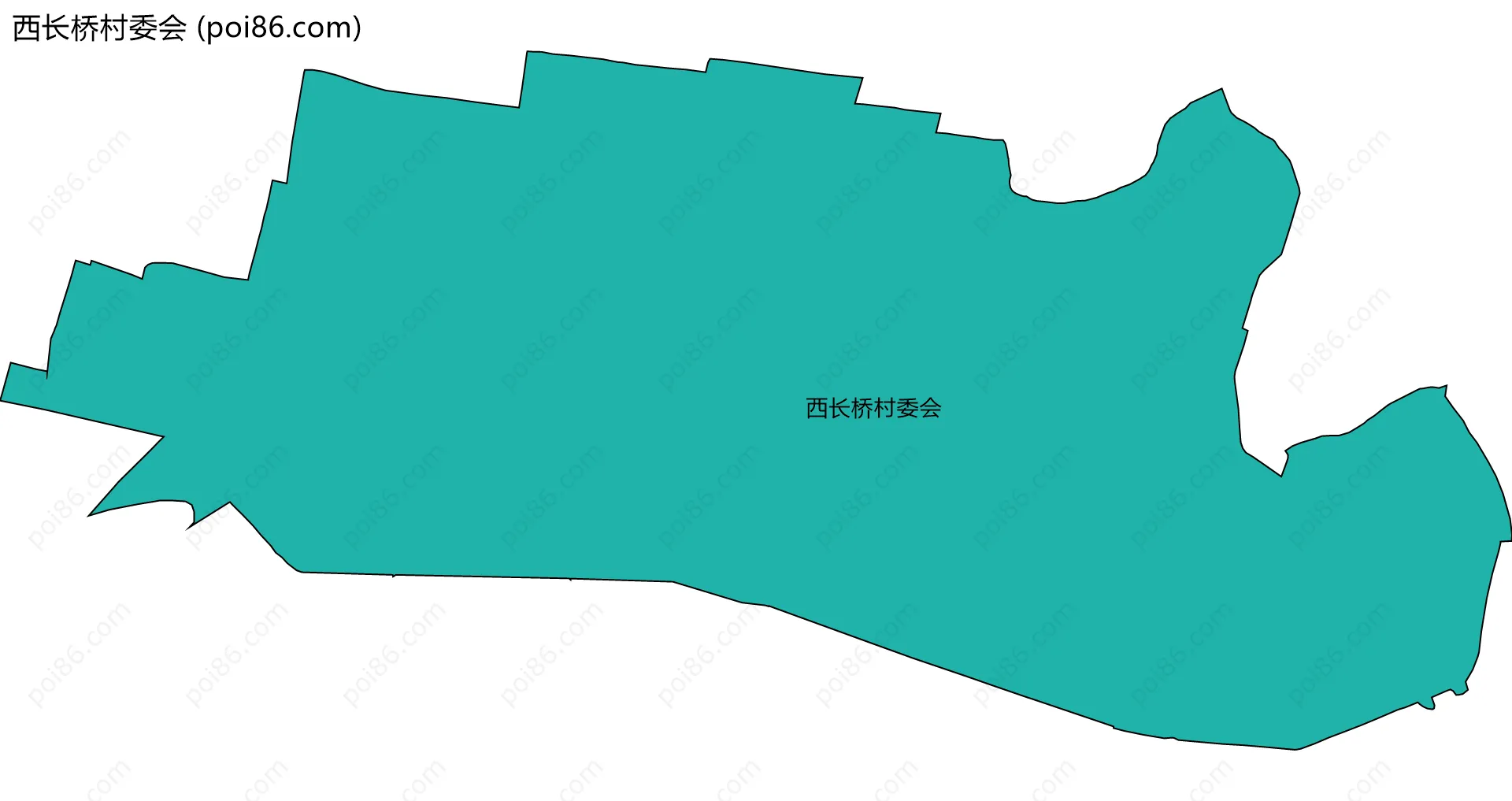 西长桥村委会边界地图