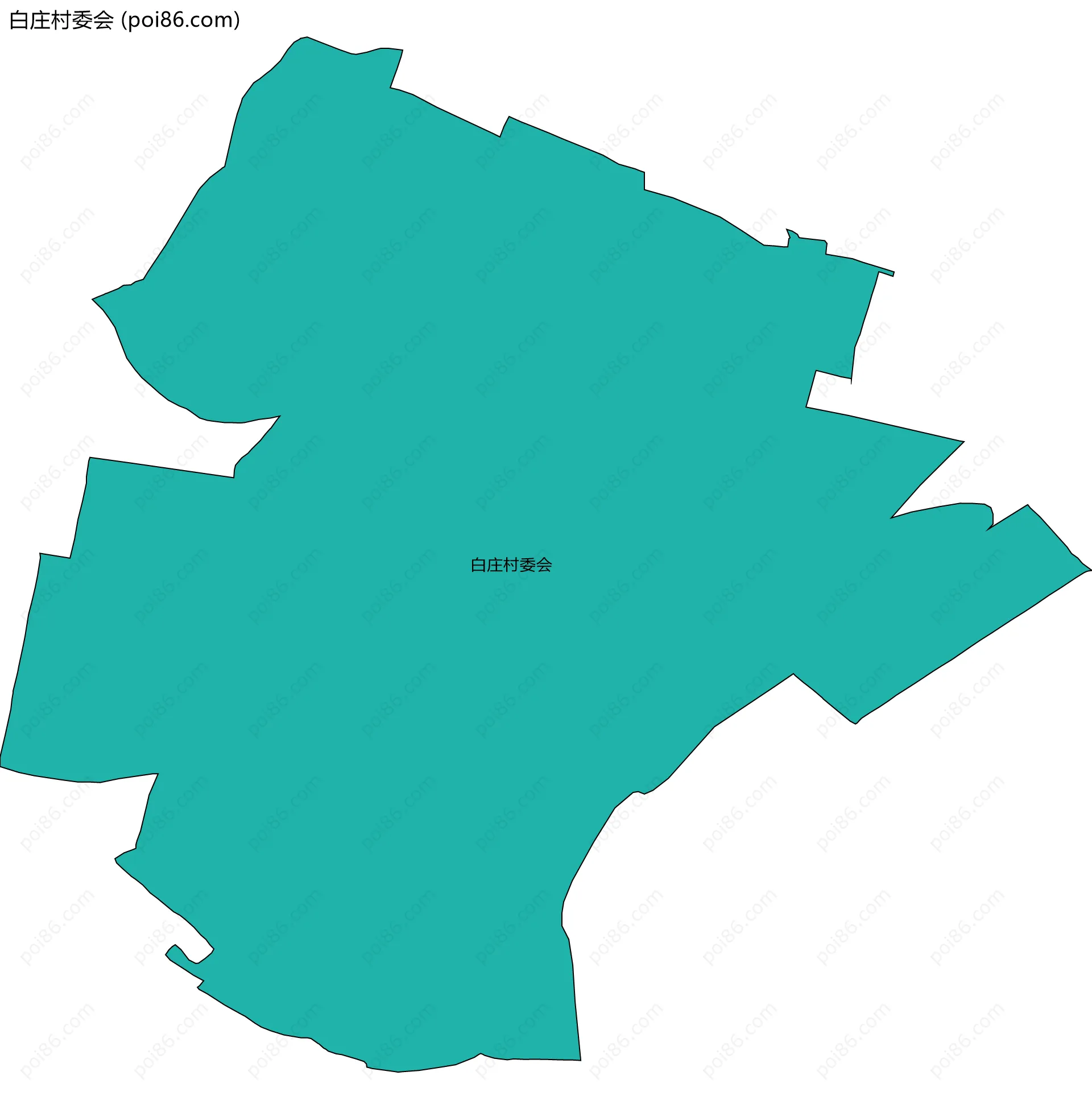 白庄村委会边界地图