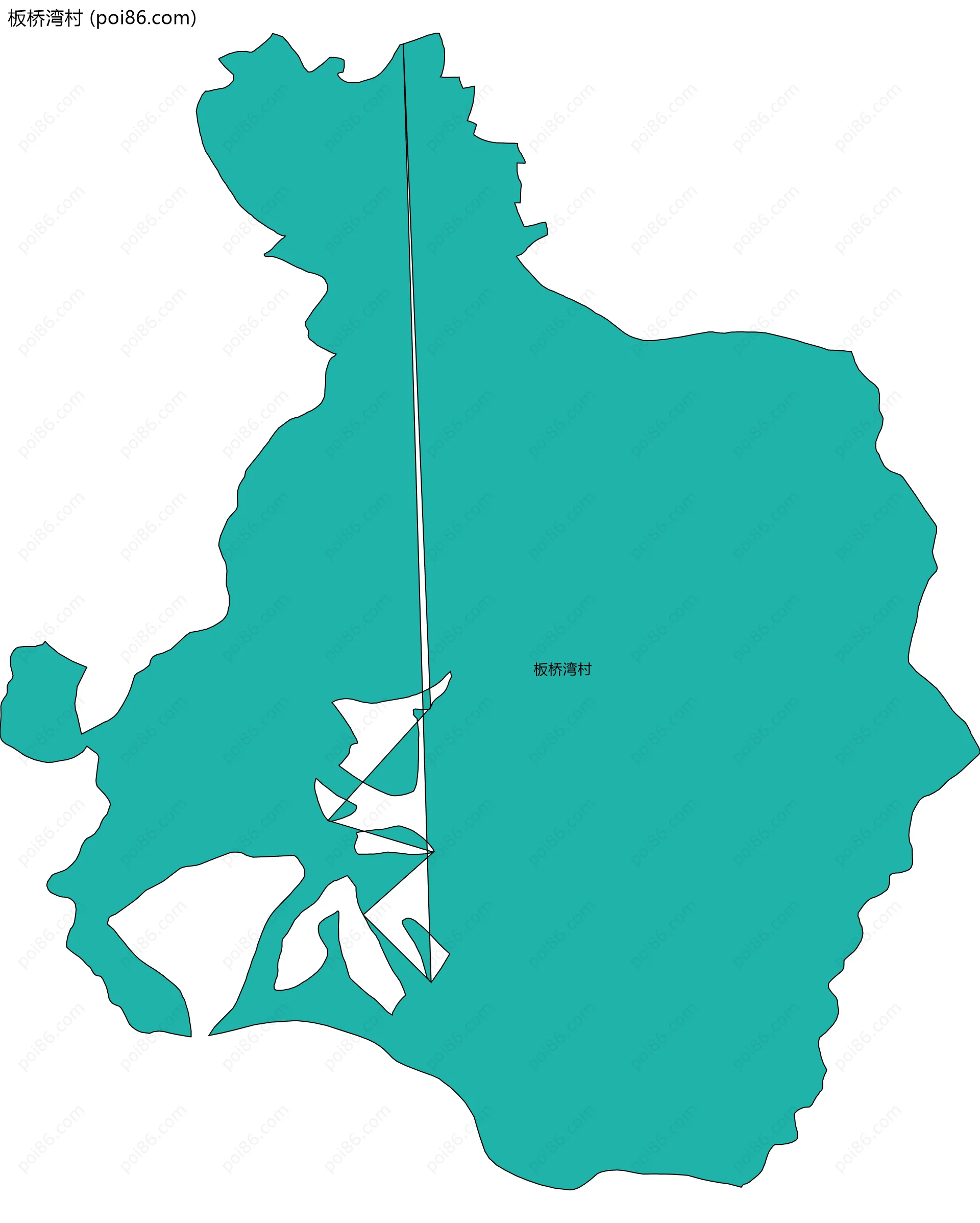 板桥湾村边界地图