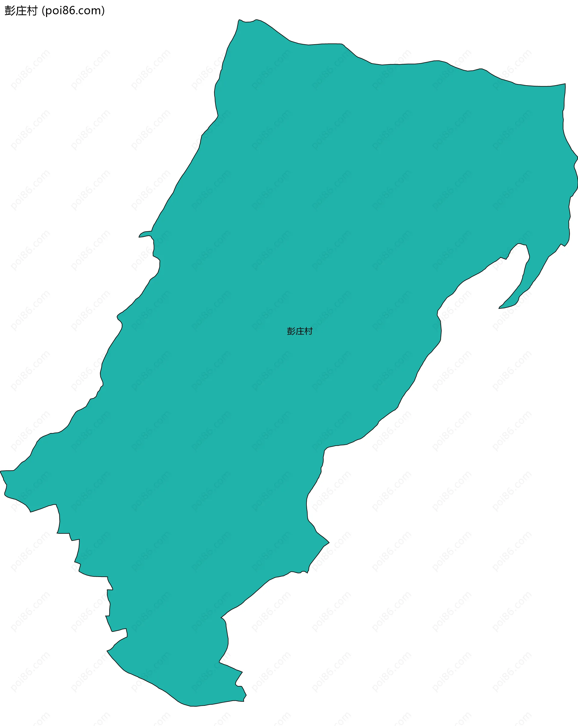 彭庄村边界地图