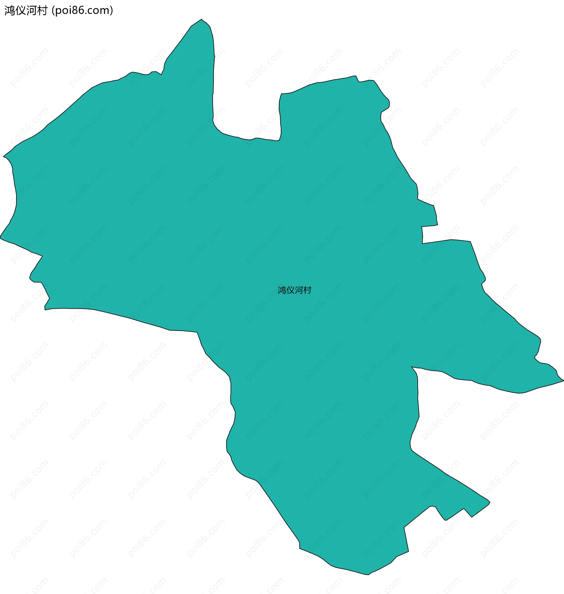 鸿仪河村边界地图