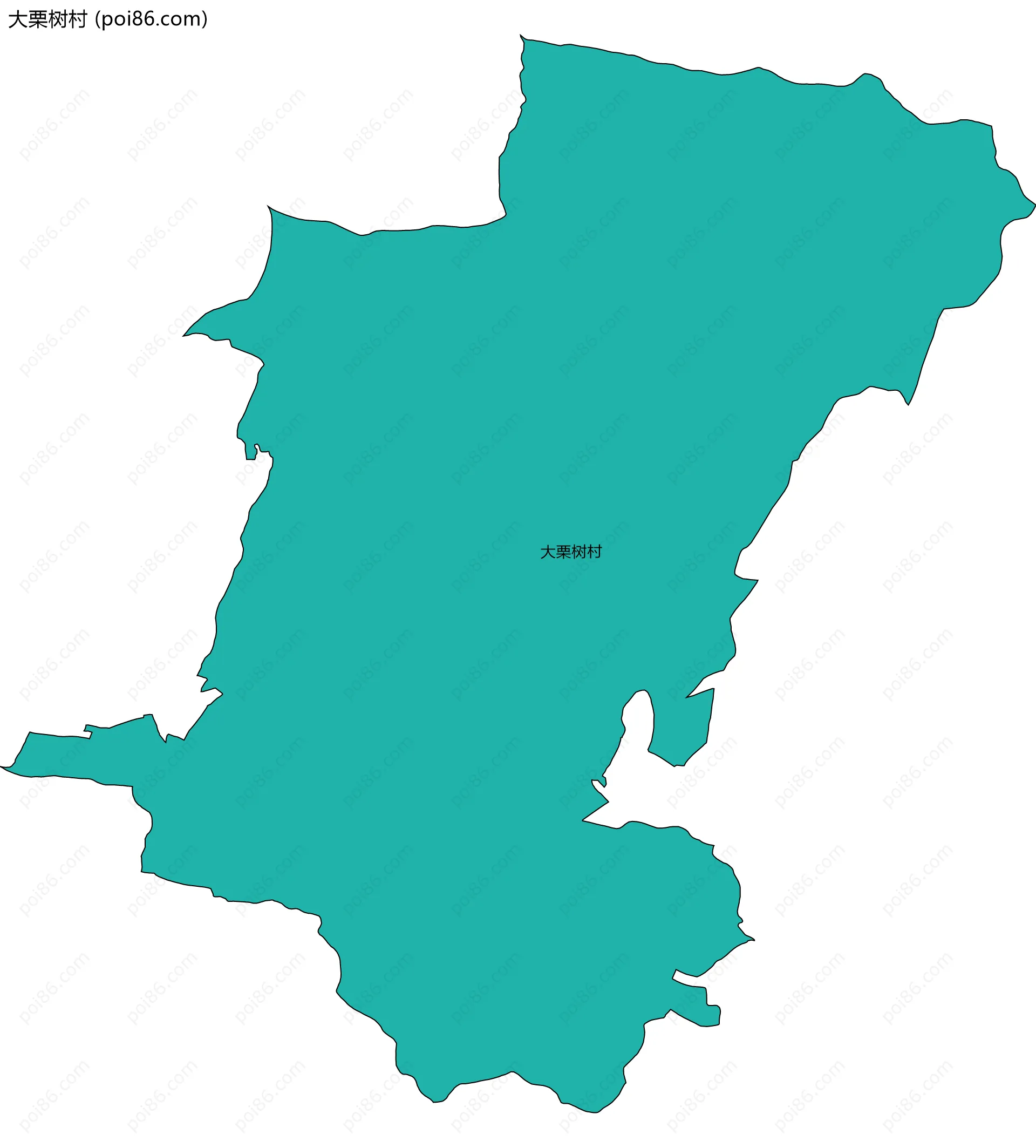 大栗树村边界地图