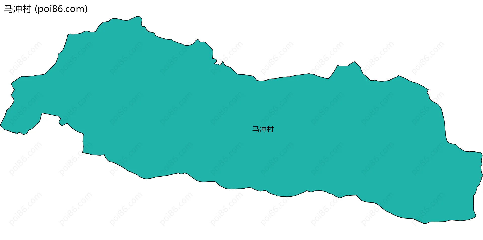 马冲村边界地图