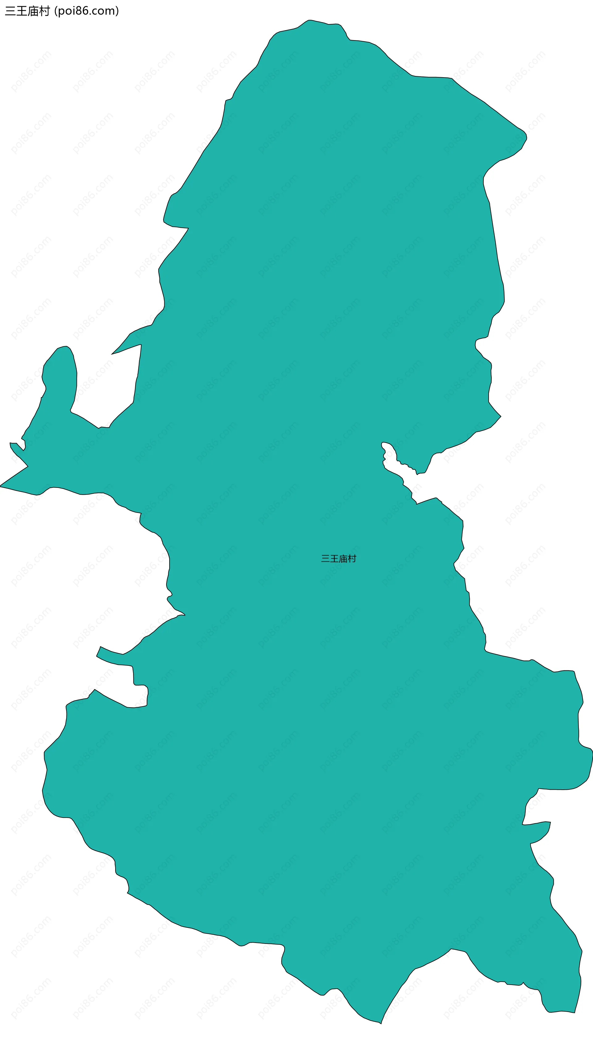 三王庙村边界地图