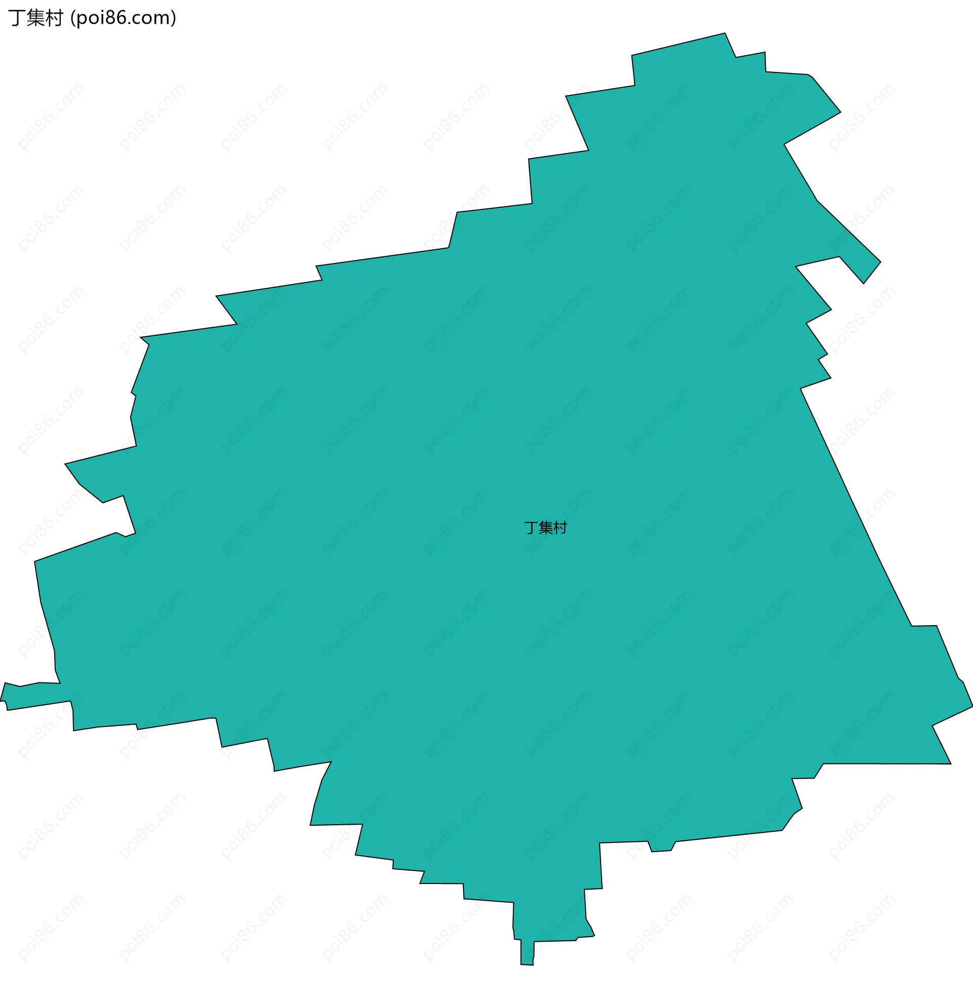 丁集村边界地图