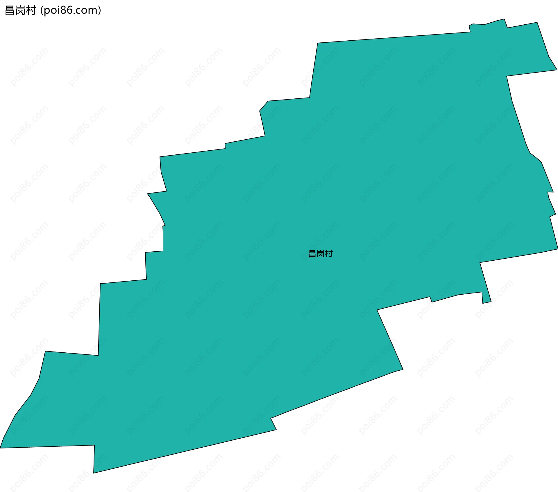 昌岗村边界地图