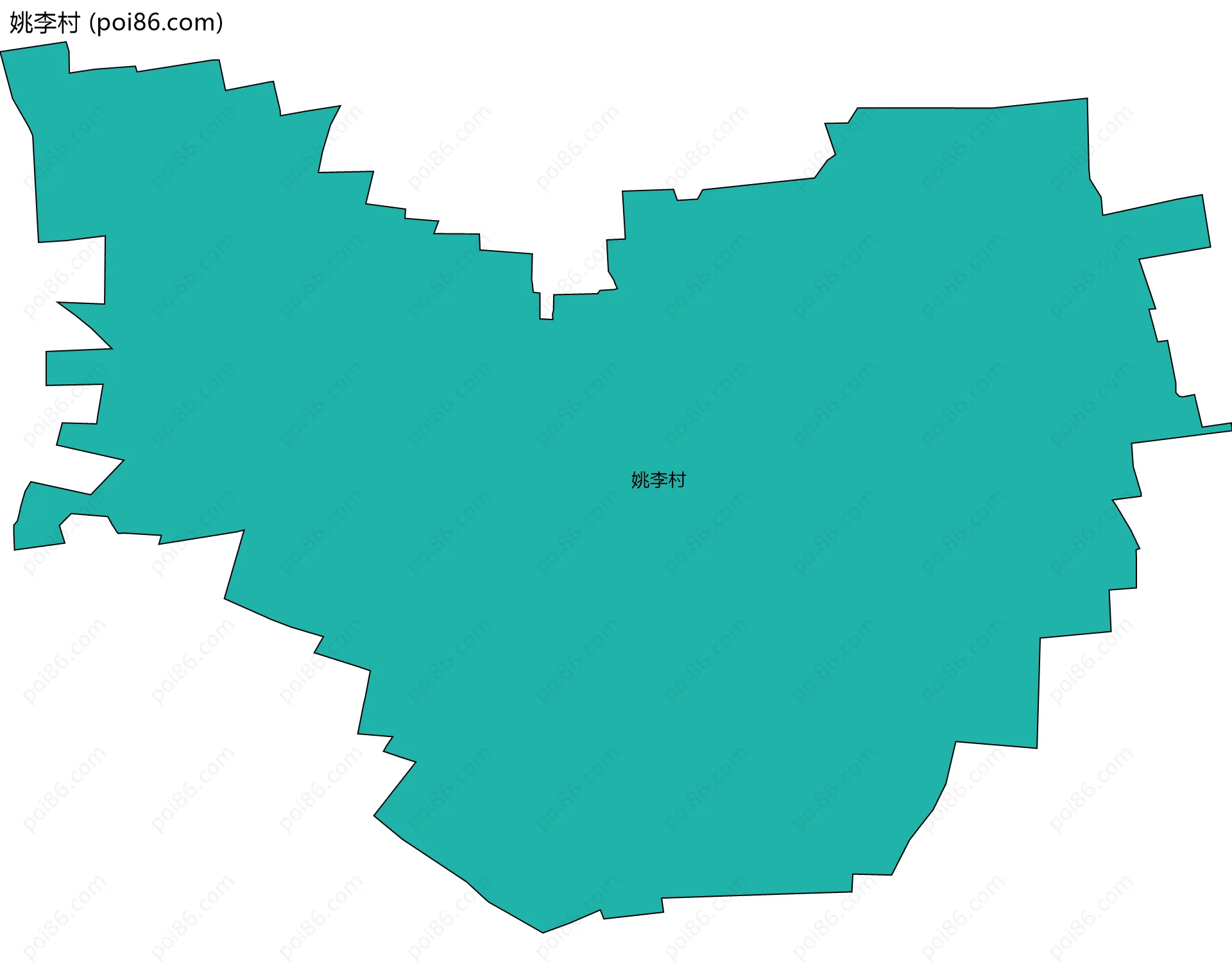 姚李村边界地图