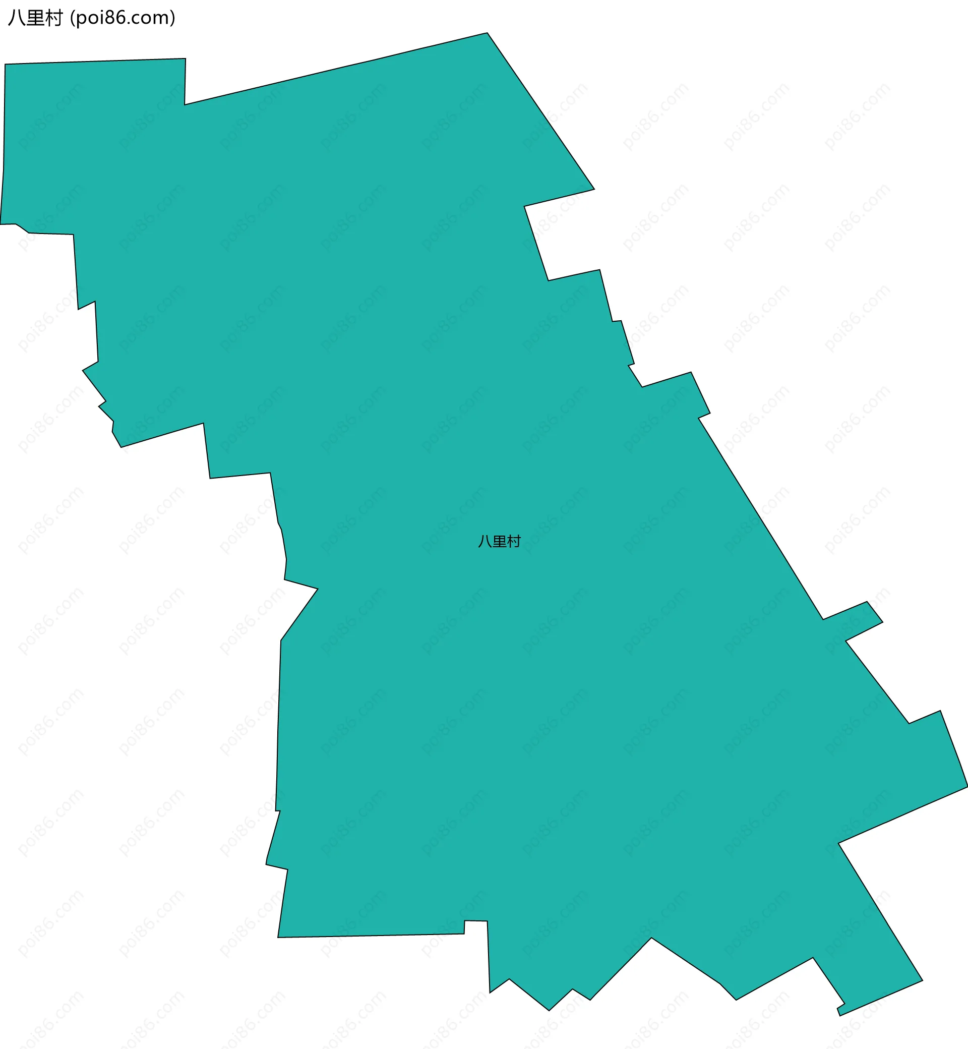 八里村边界地图