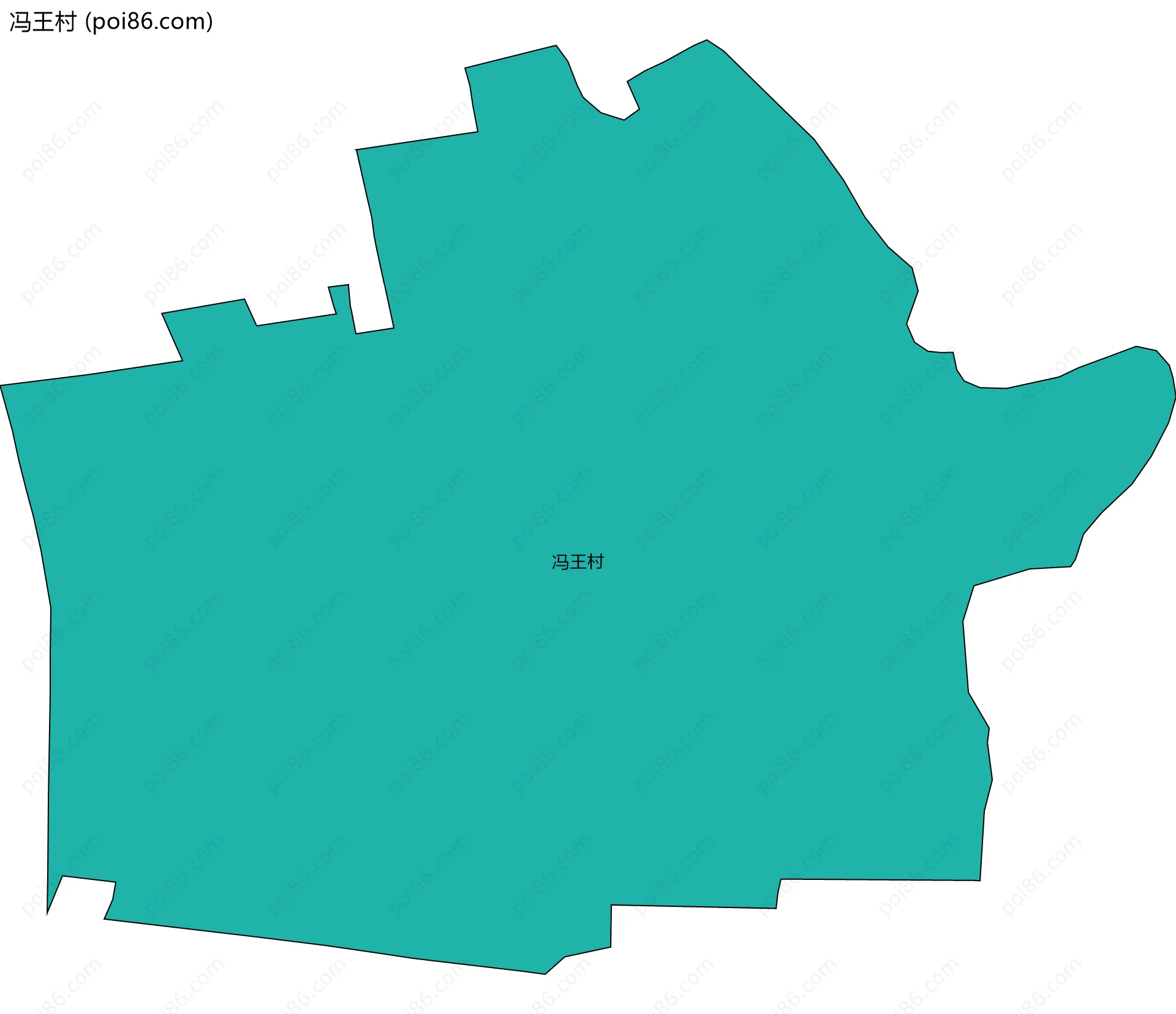 冯王村边界地图