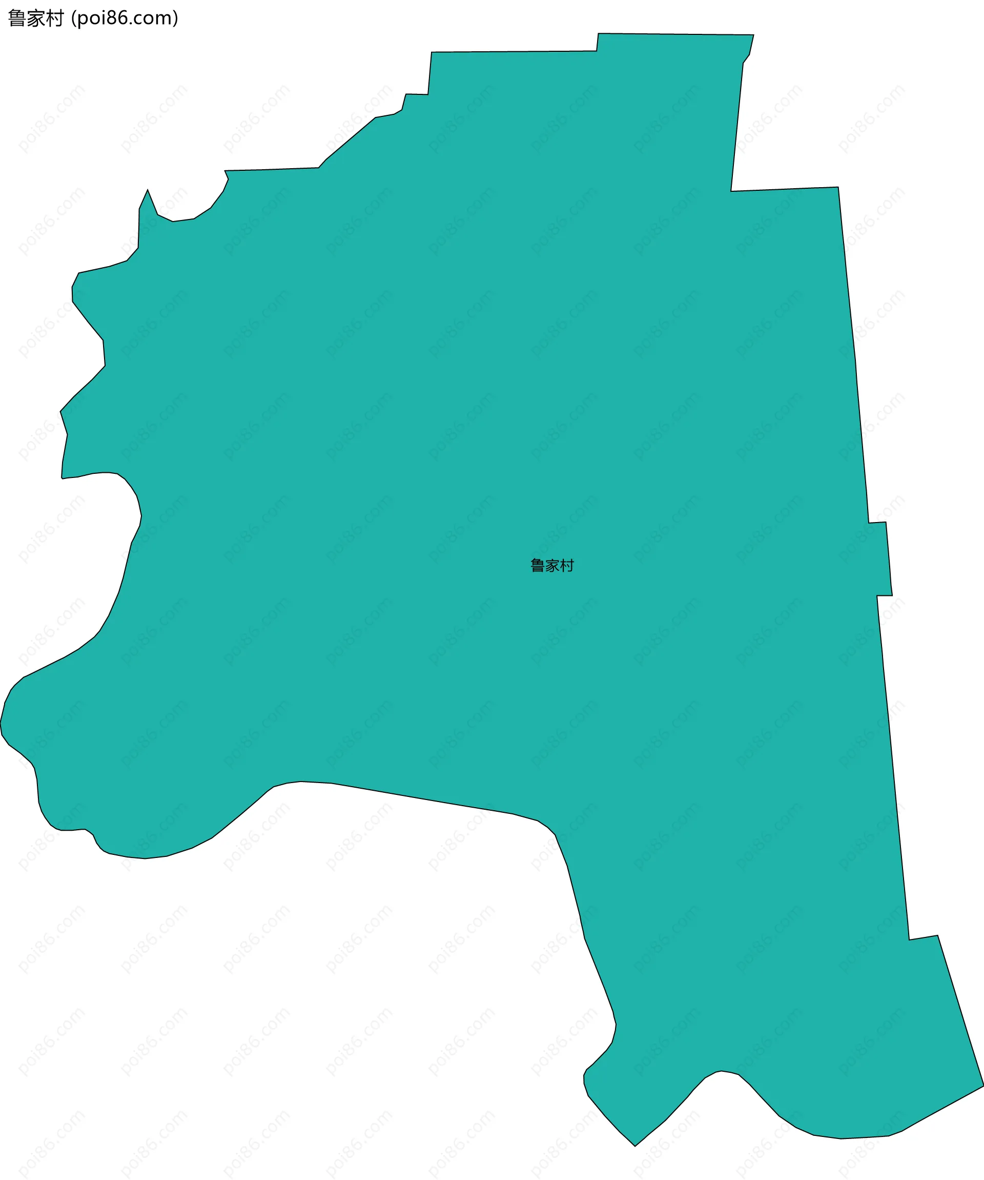 鲁家村边界地图