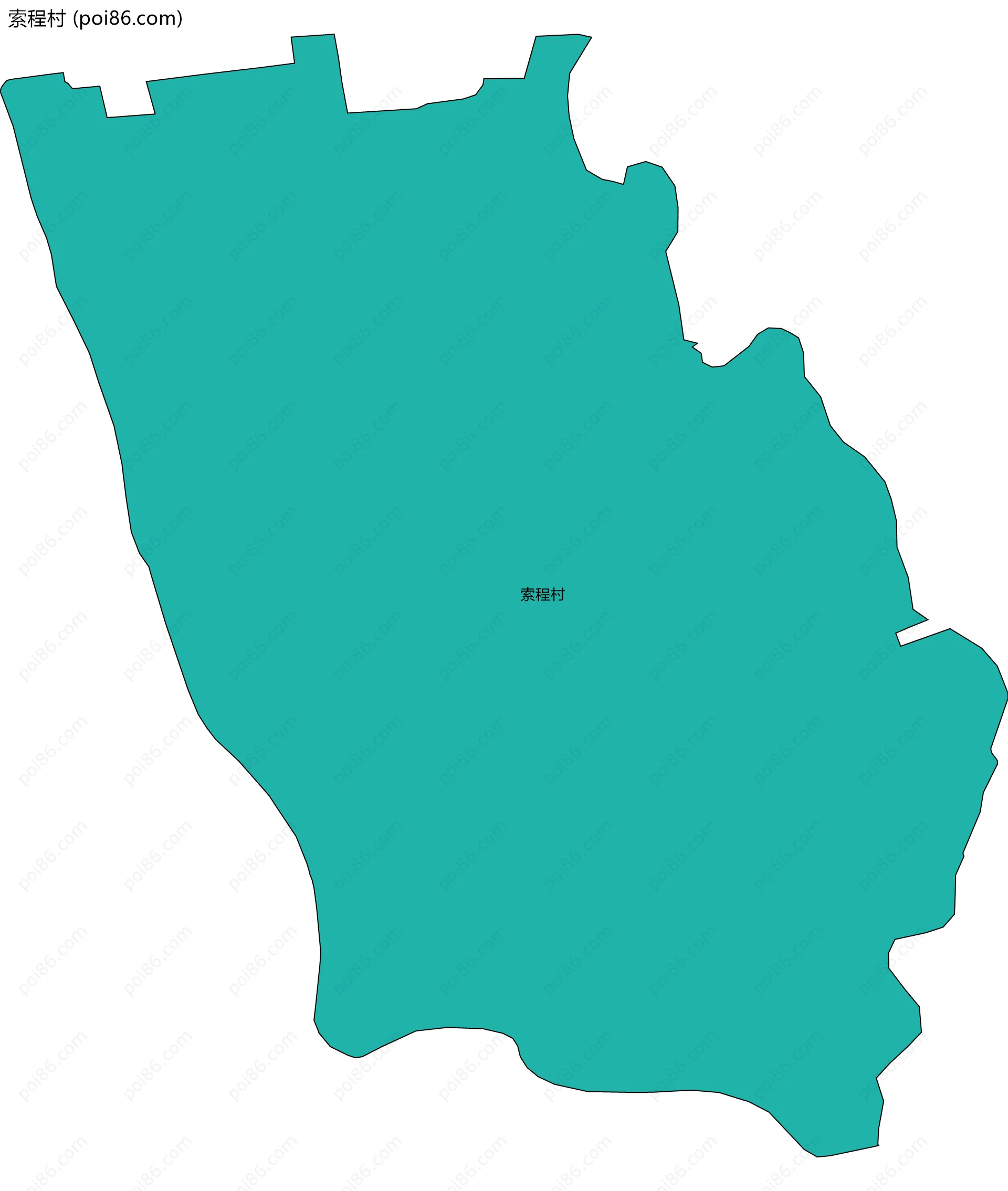 索程村边界地图