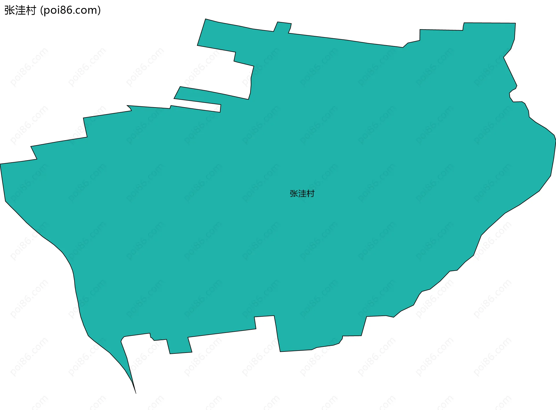 张洼村边界地图