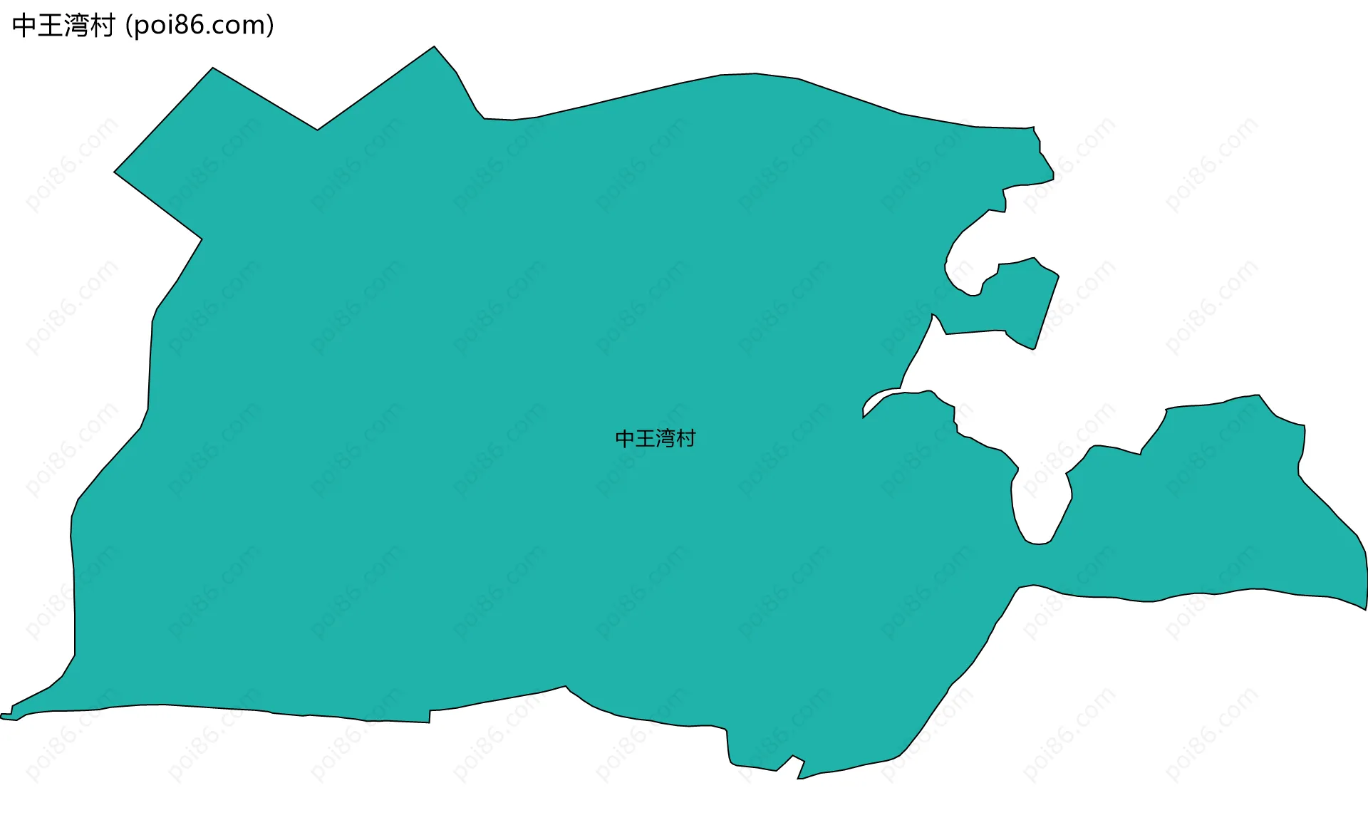 中王湾村边界地图