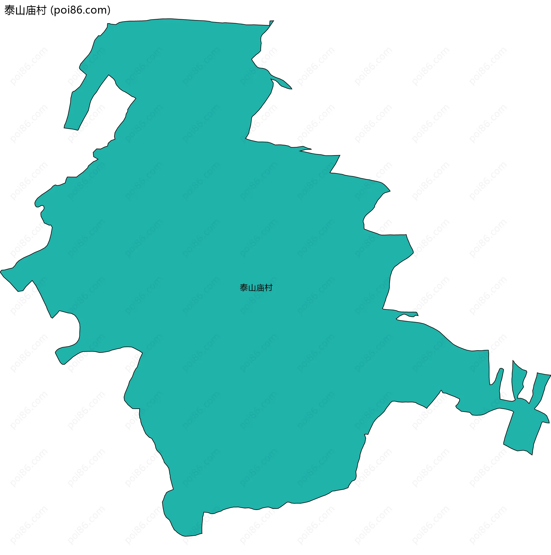 泰山庙村边界地图