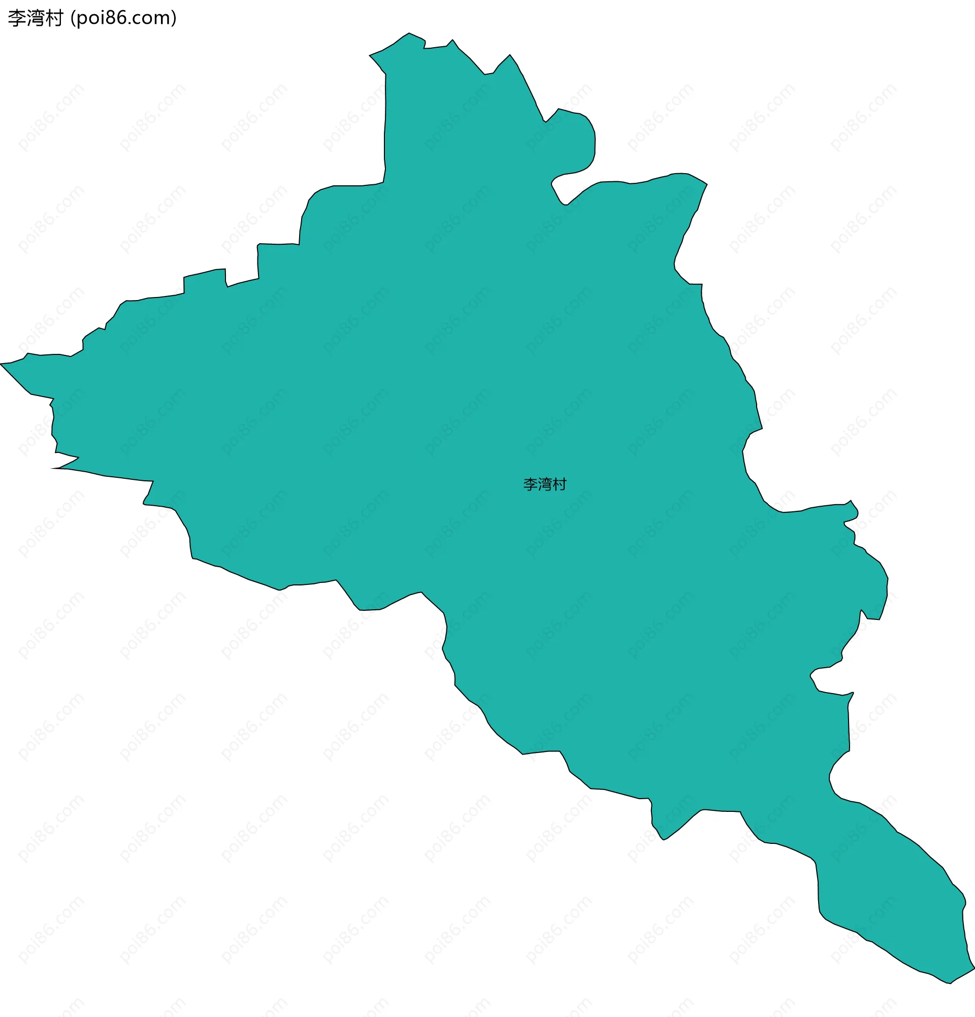 李湾村边界地图