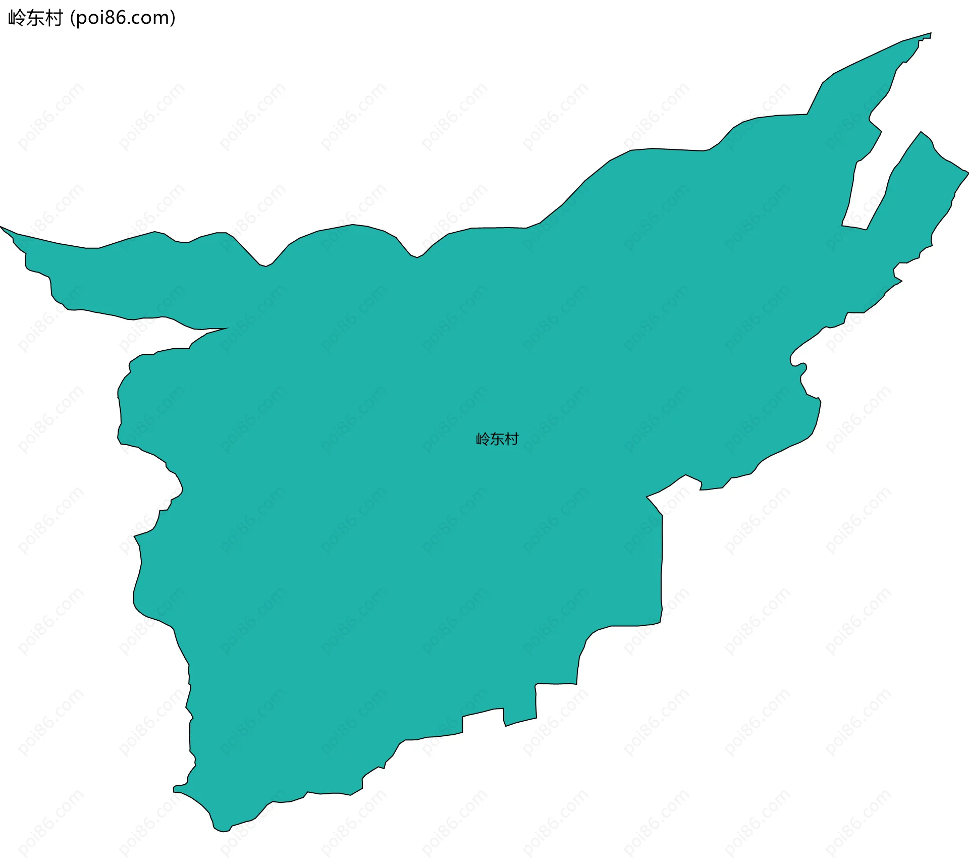 岭东村边界地图